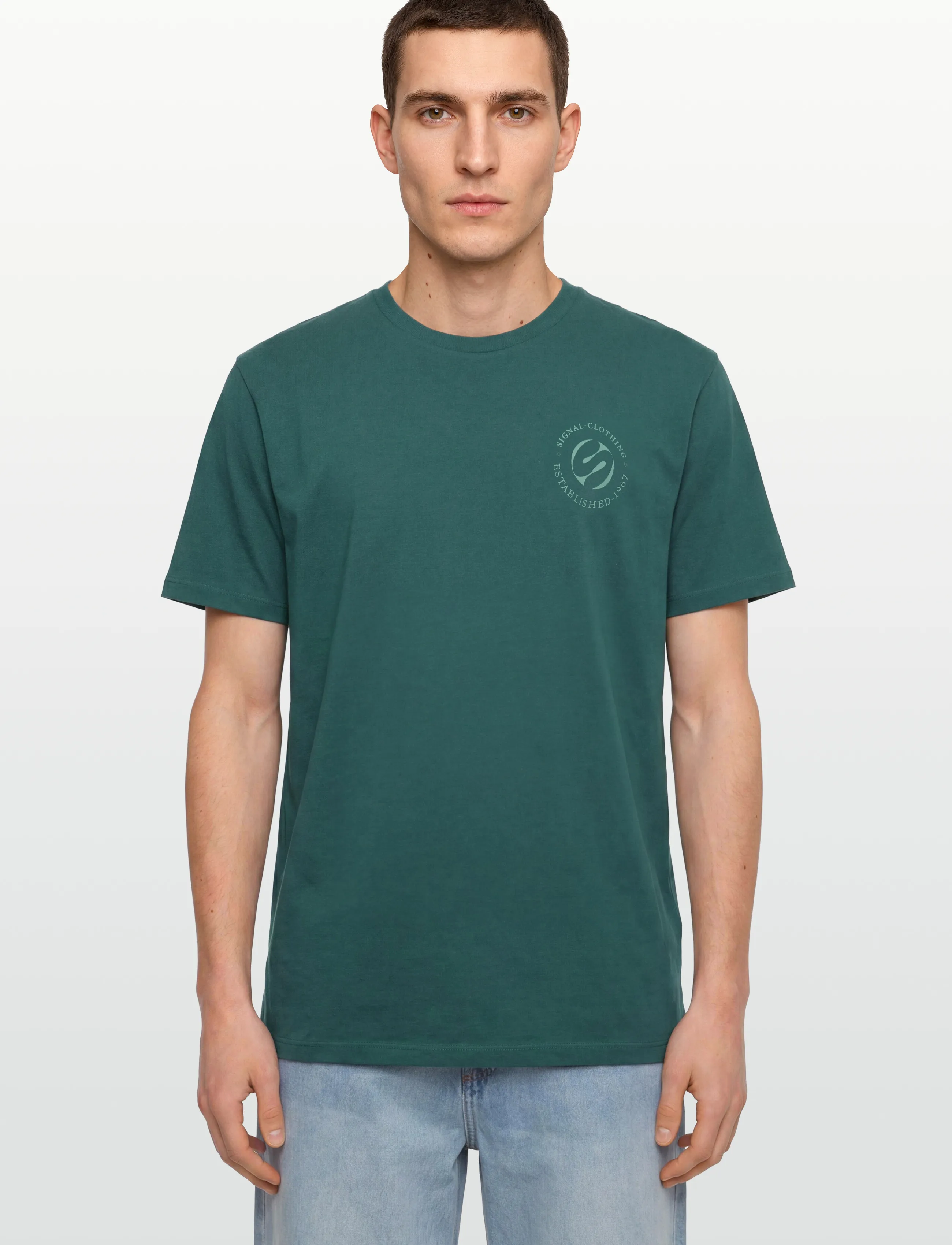 Signal - ELIASSI CHEST PRINT TEE - lägsta priserna - atlantic green - 3