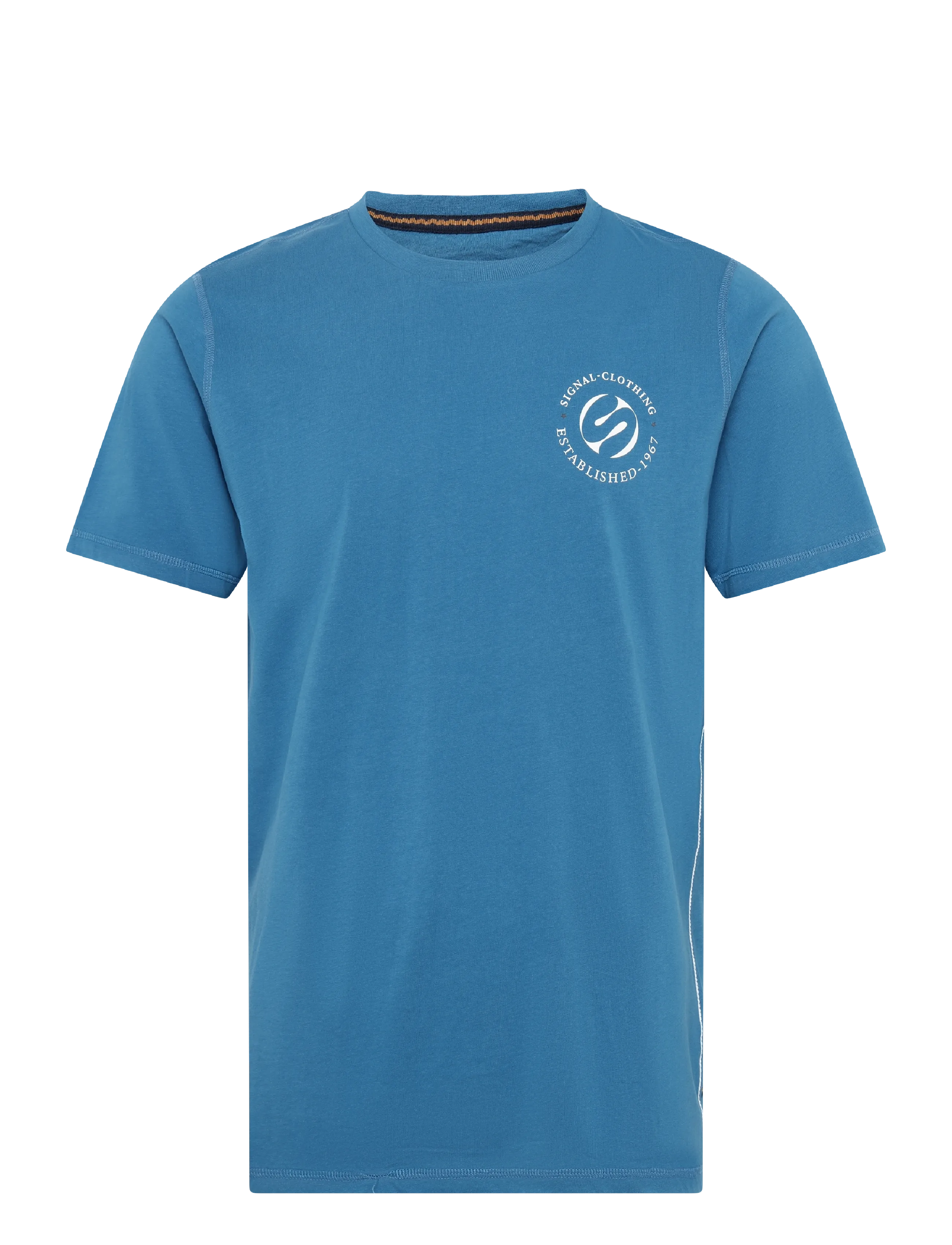 SIGNAL Eliassi Chest Print Tee Blau - S - Herren