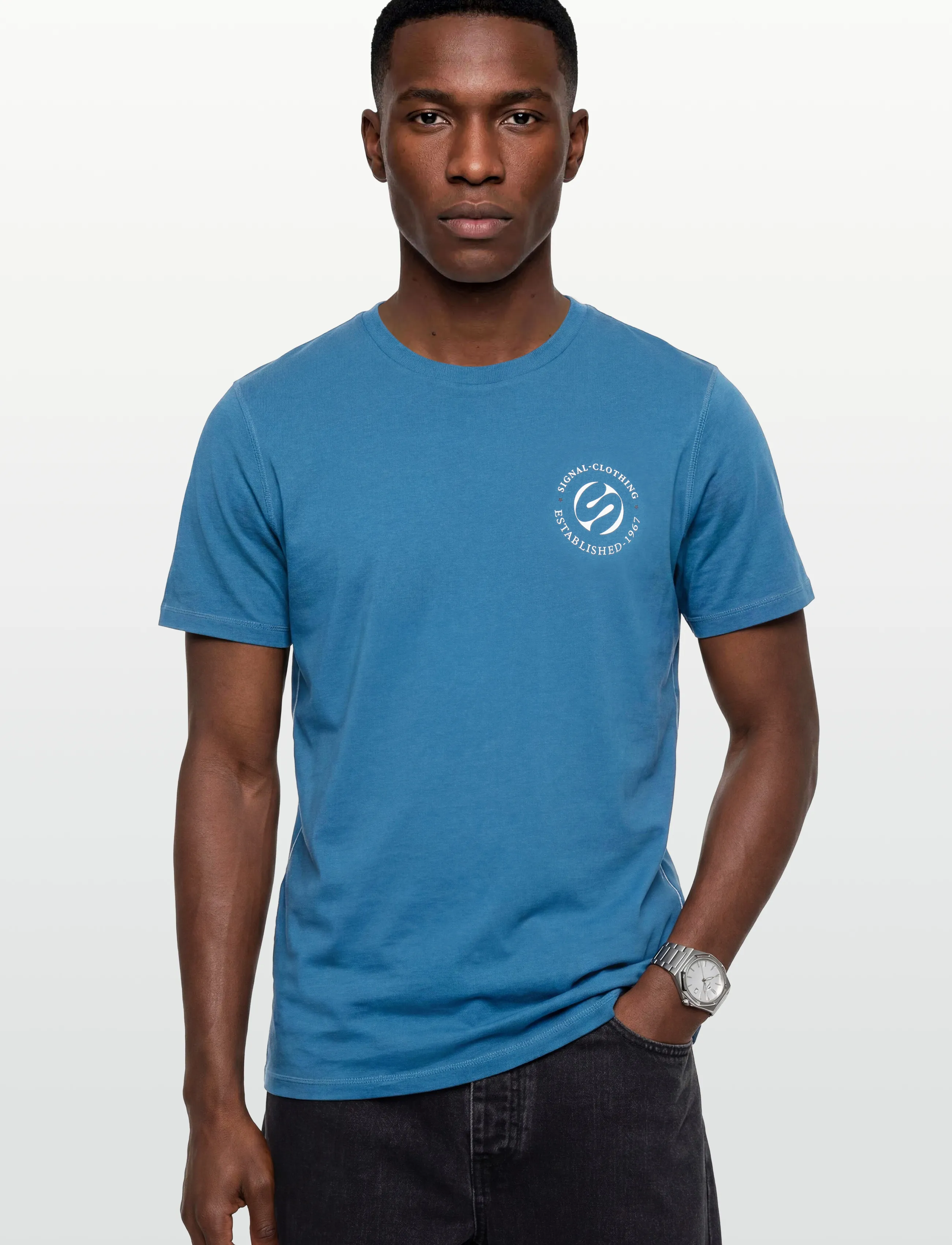 Signal - ELIASSI CHEST PRINT TEE - lowest prices - imperial blue - 3