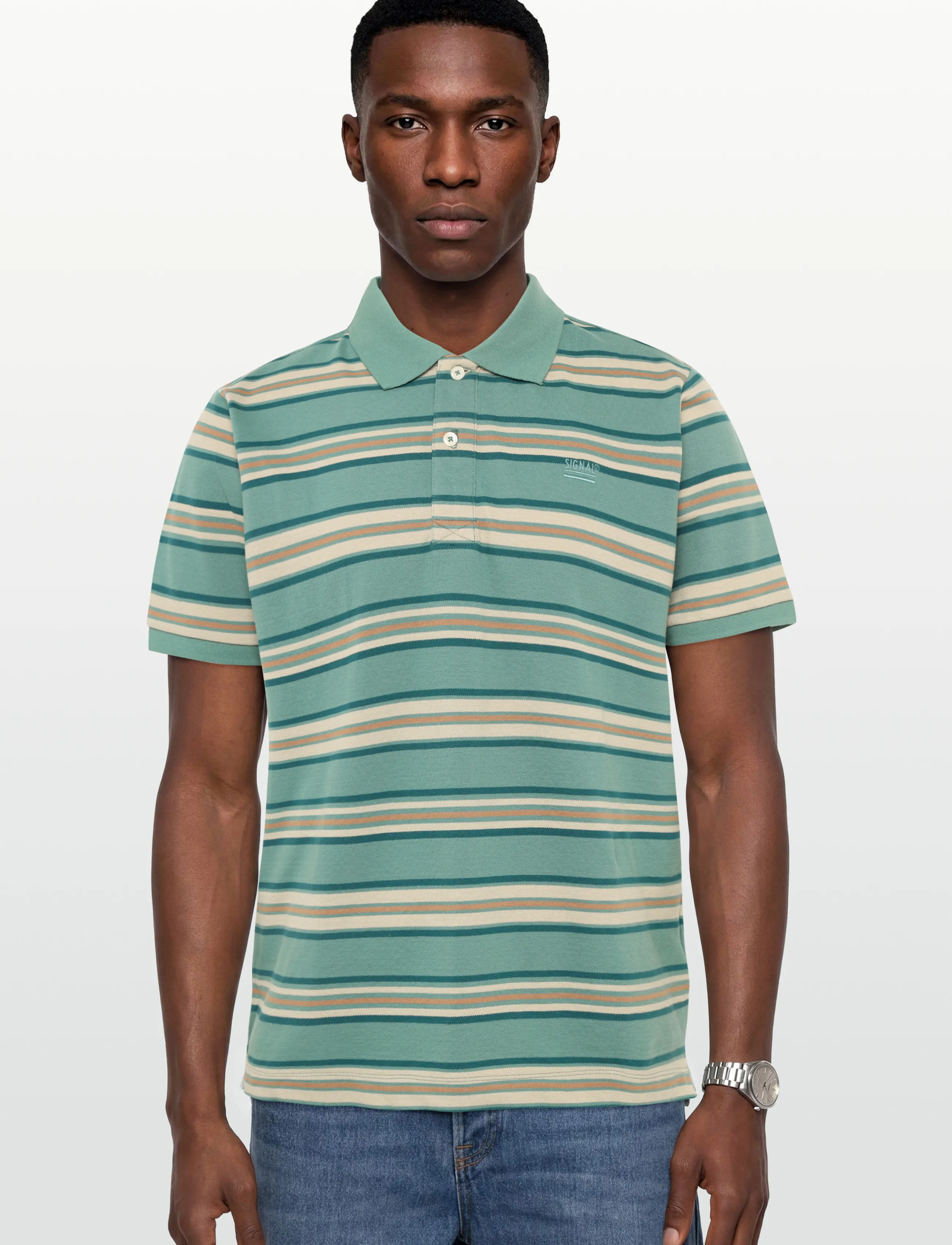 Signal - FITZSI MULTI STRIPE POLO - kortærmede poloer - ocean teal - 3