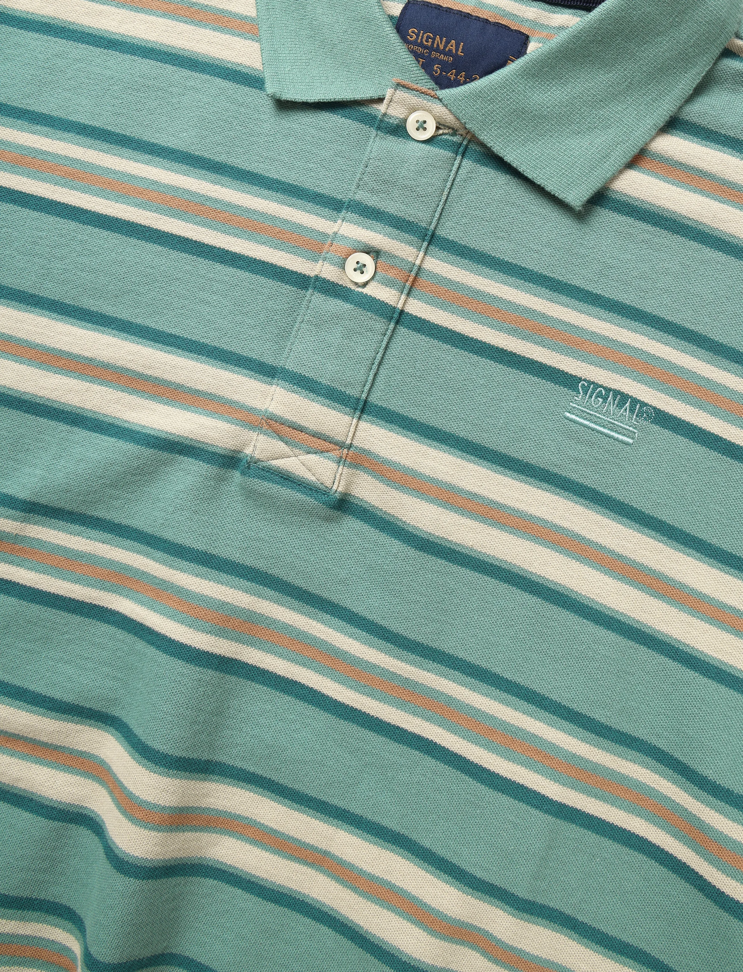 Signal - FITZSI MULTI STRIPE POLO - kurzärmelig - ocean teal - 2