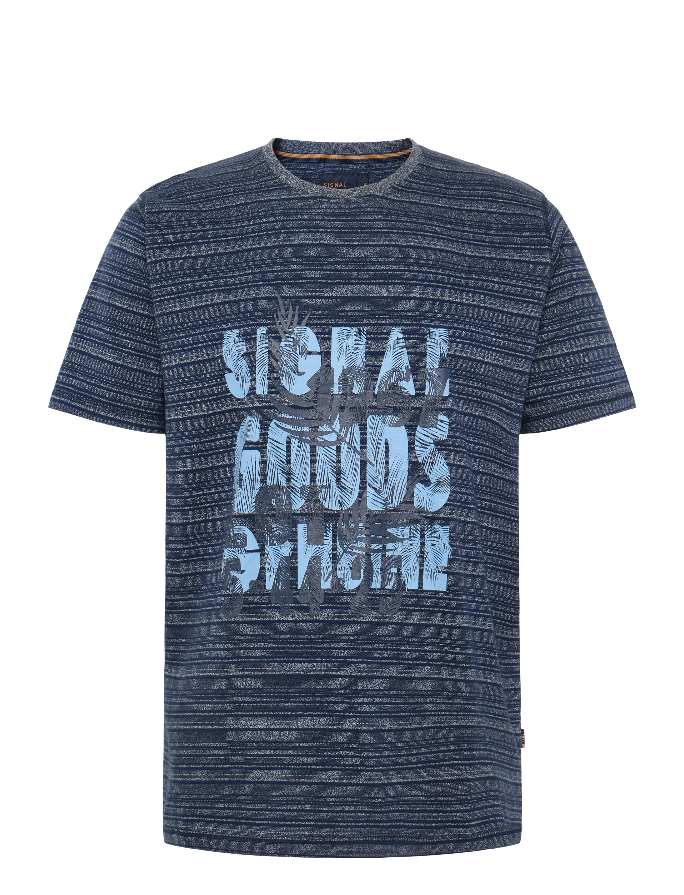 Signal ULRICSI SHADOWSTRIPE W.PRINT - T-shirts - BLUE CAPTAIN / navy
