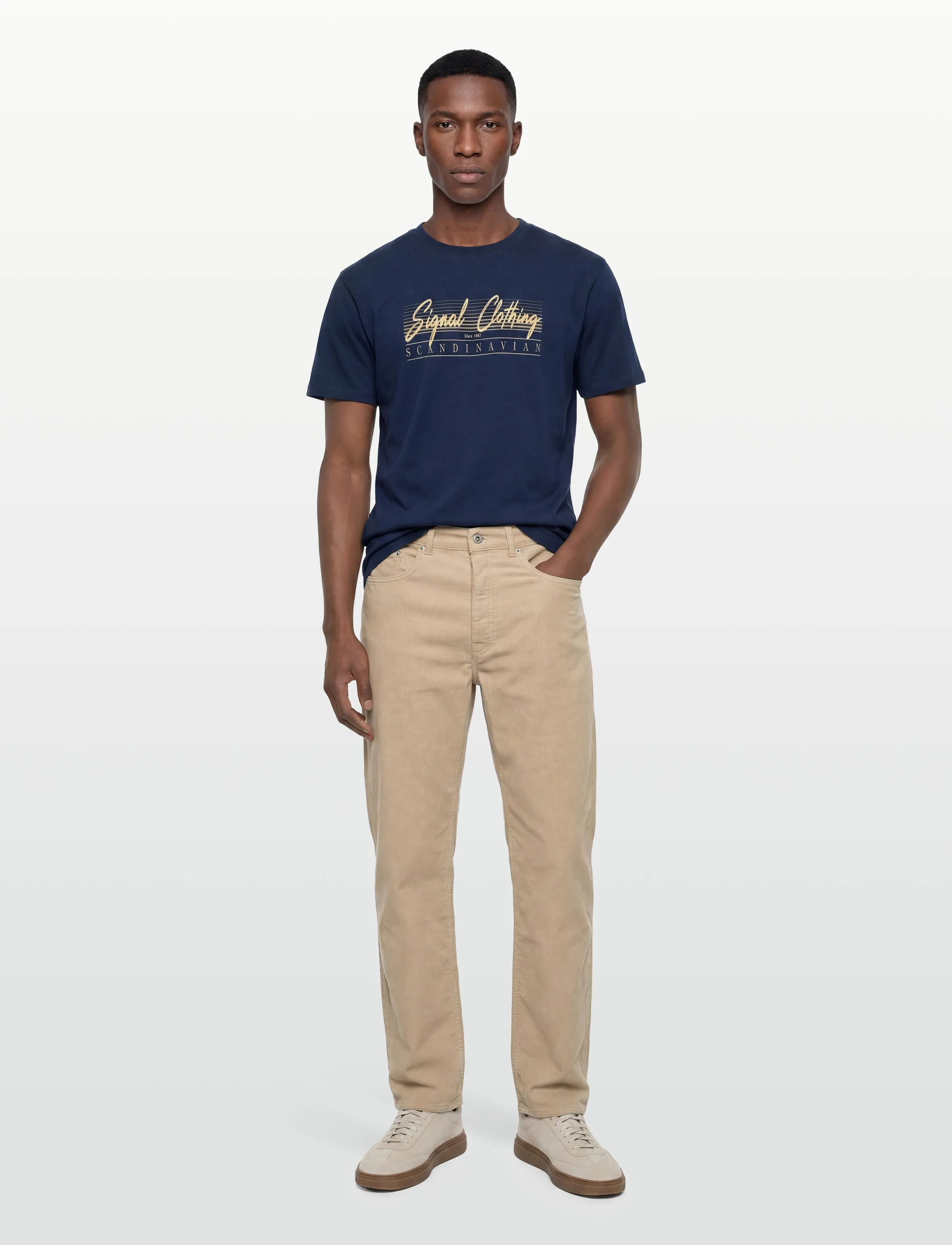 Signal - LIAMSI FRONT PRINT TEE - lägsta priserna - deep marine - 0
