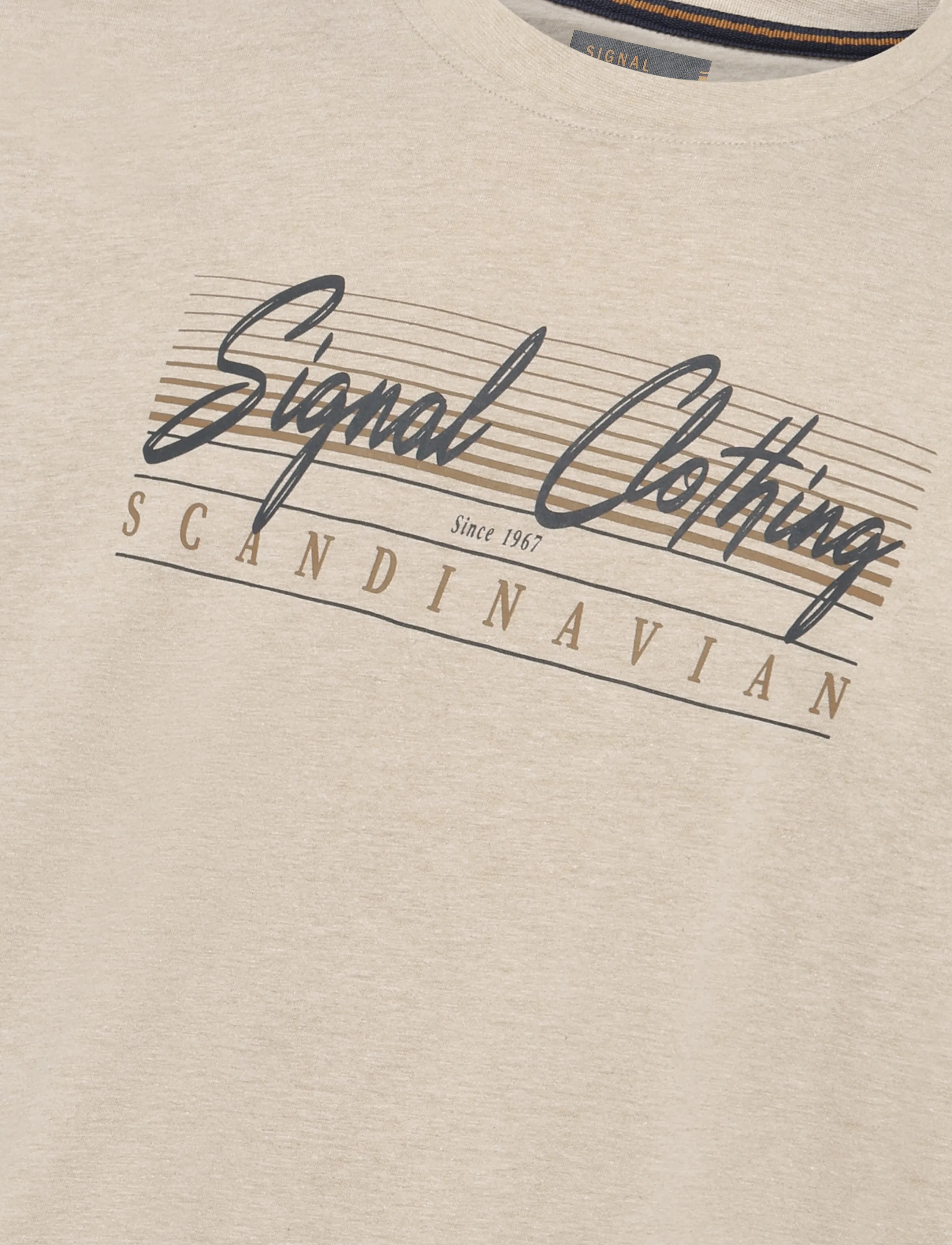 Signal - LIAMSI FRONT PRINT TEE - lägsta priserna - savanna sand melange - 5