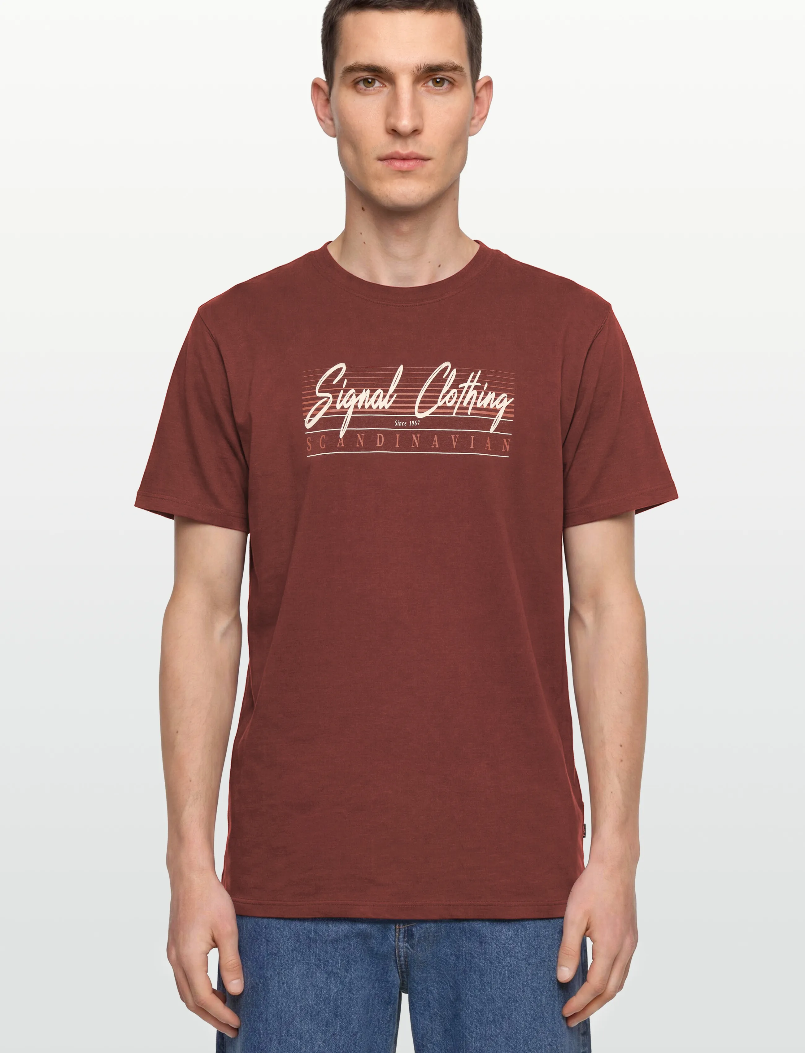 Signal - LIAMSI FRONT PRINT TEE - madalaimad hinnad - tandoori red melange - 4