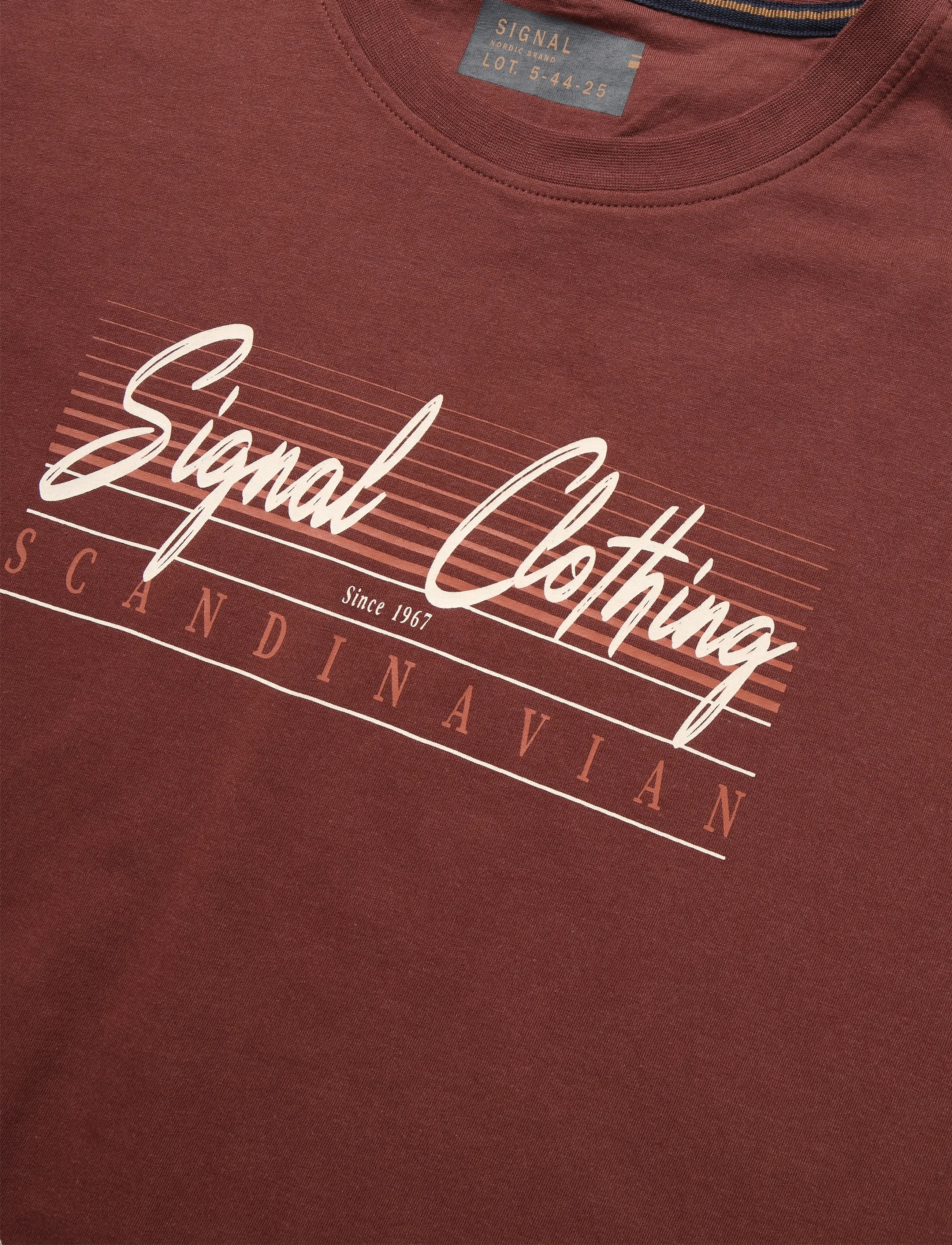Signal - LIAMSI FRONT PRINT TEE - madalaimad hinnad - tandoori red melange - 3