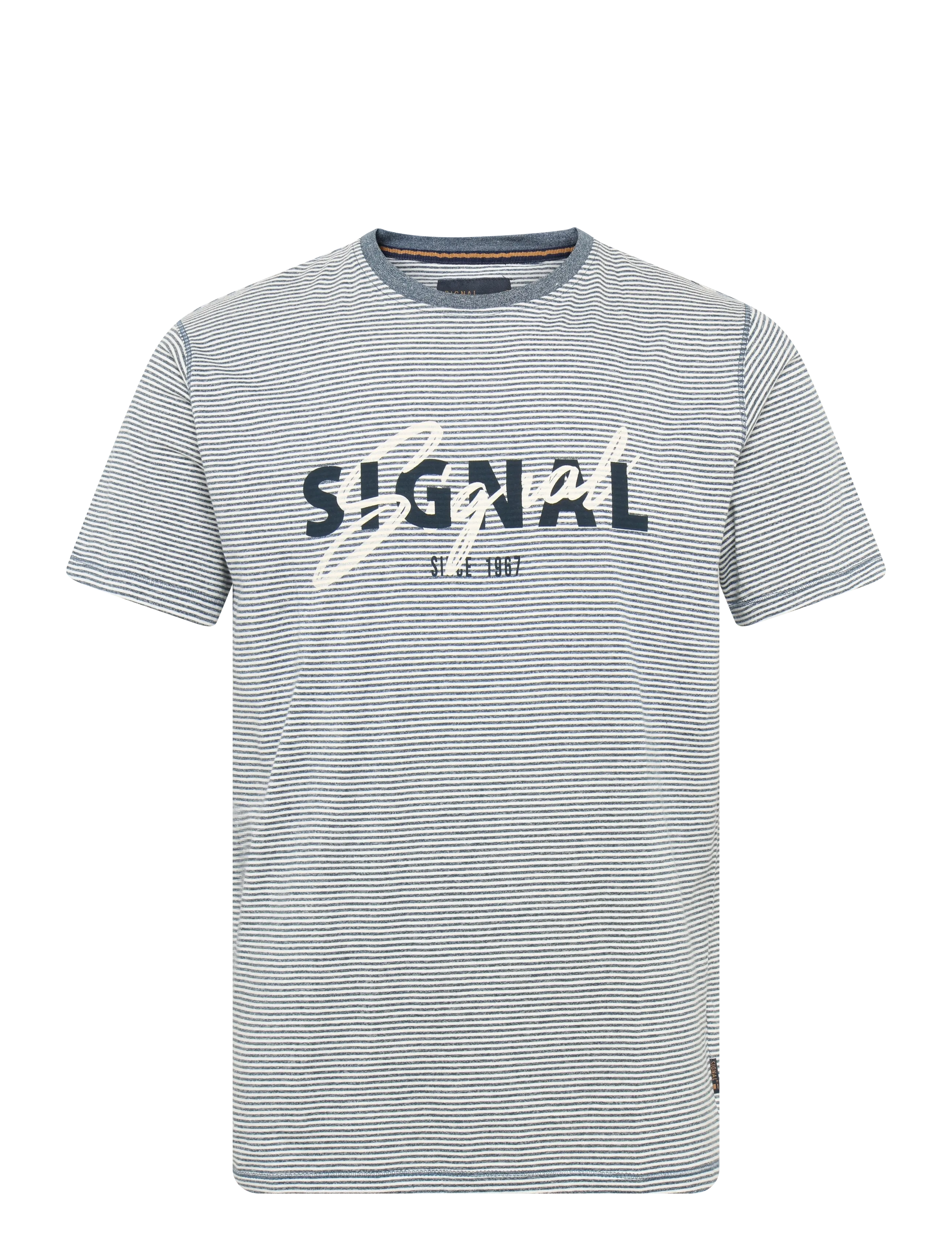 SIGNAL Lukesi Print Stripe Tee Blau - M - Herren