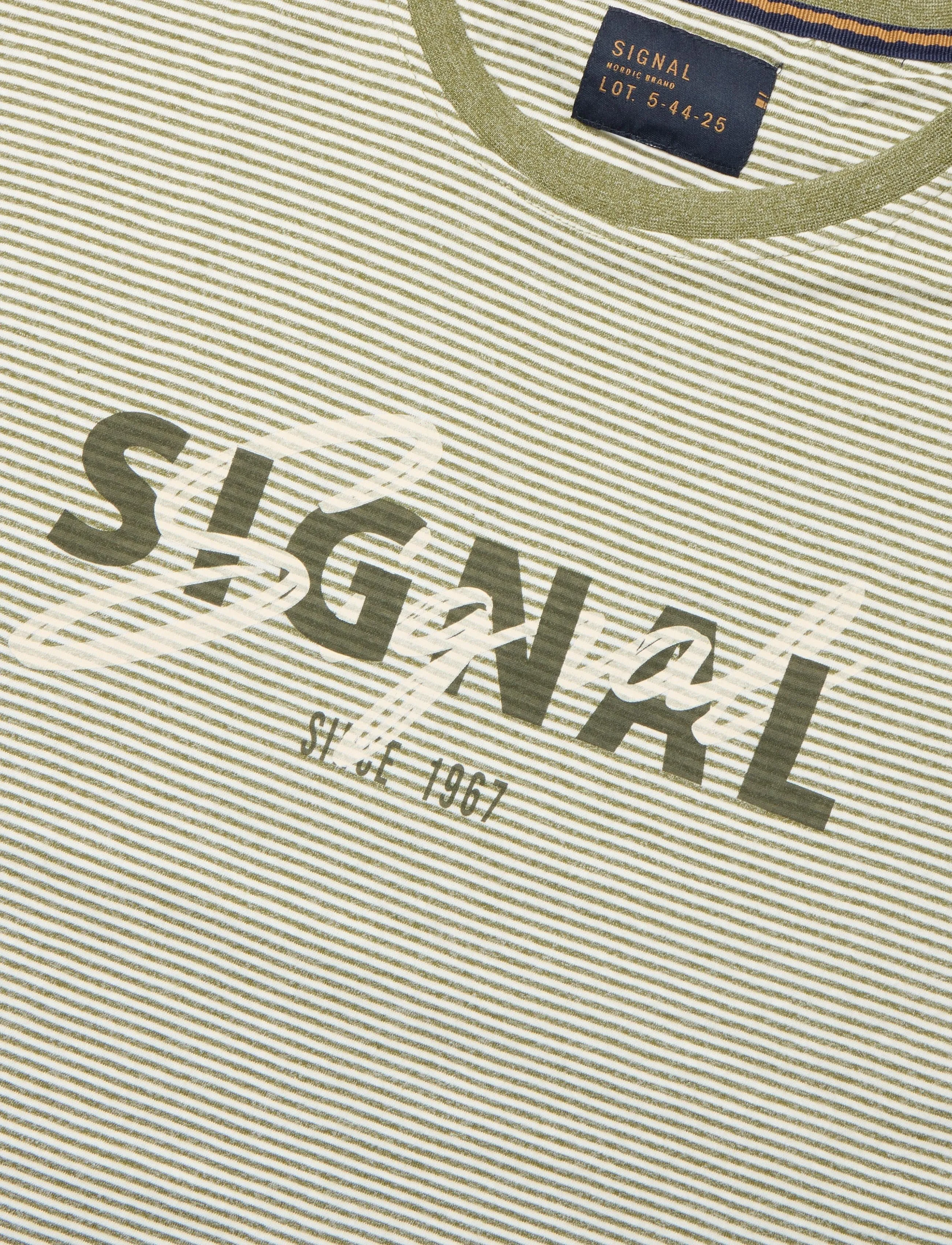 Signal - LUKESI PRINT STRIPE TEE - lägsta priserna - olive garden - 5