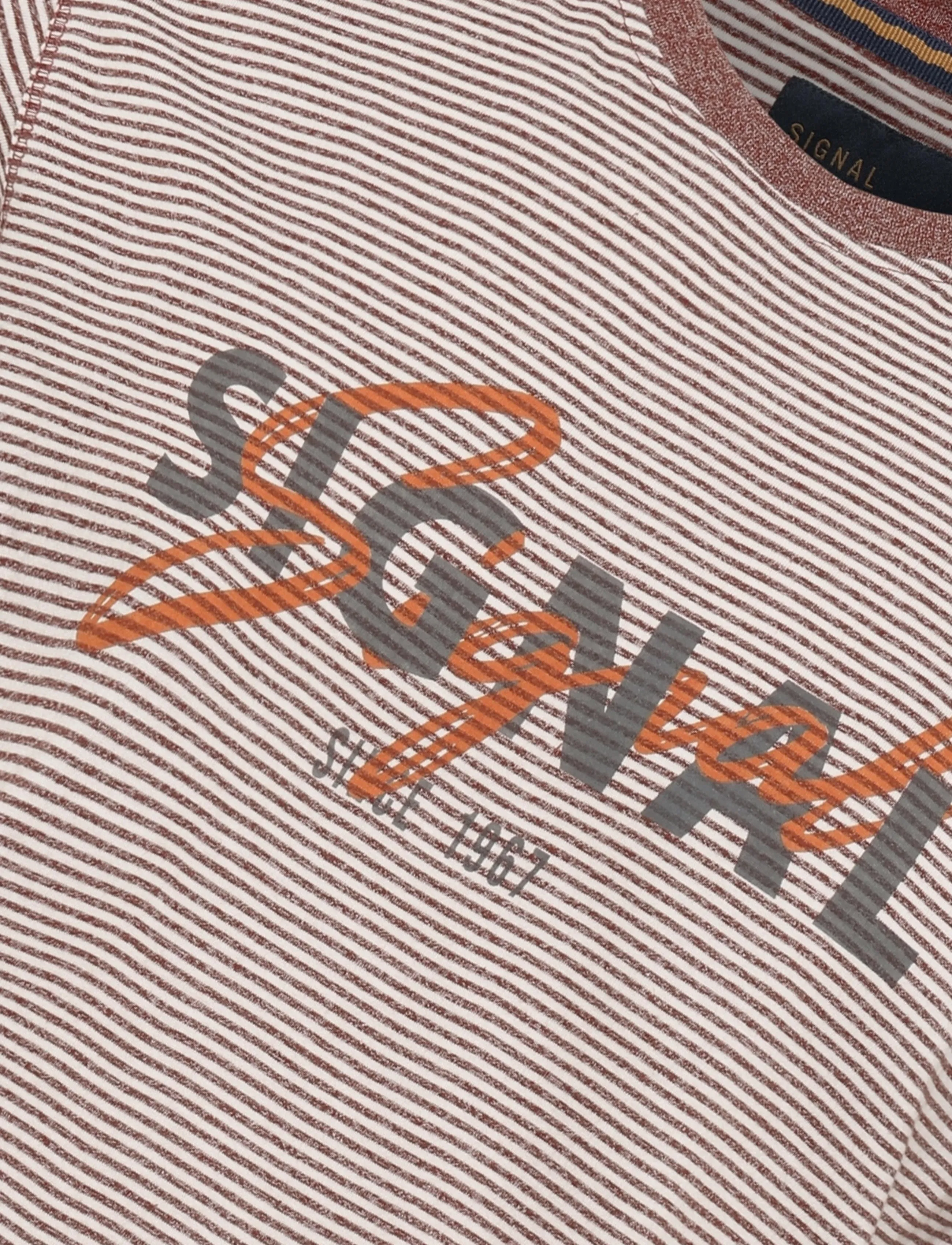 Signal - LUKESI PRINT STRIPE TEE - laveste priser - tandoorired - 5