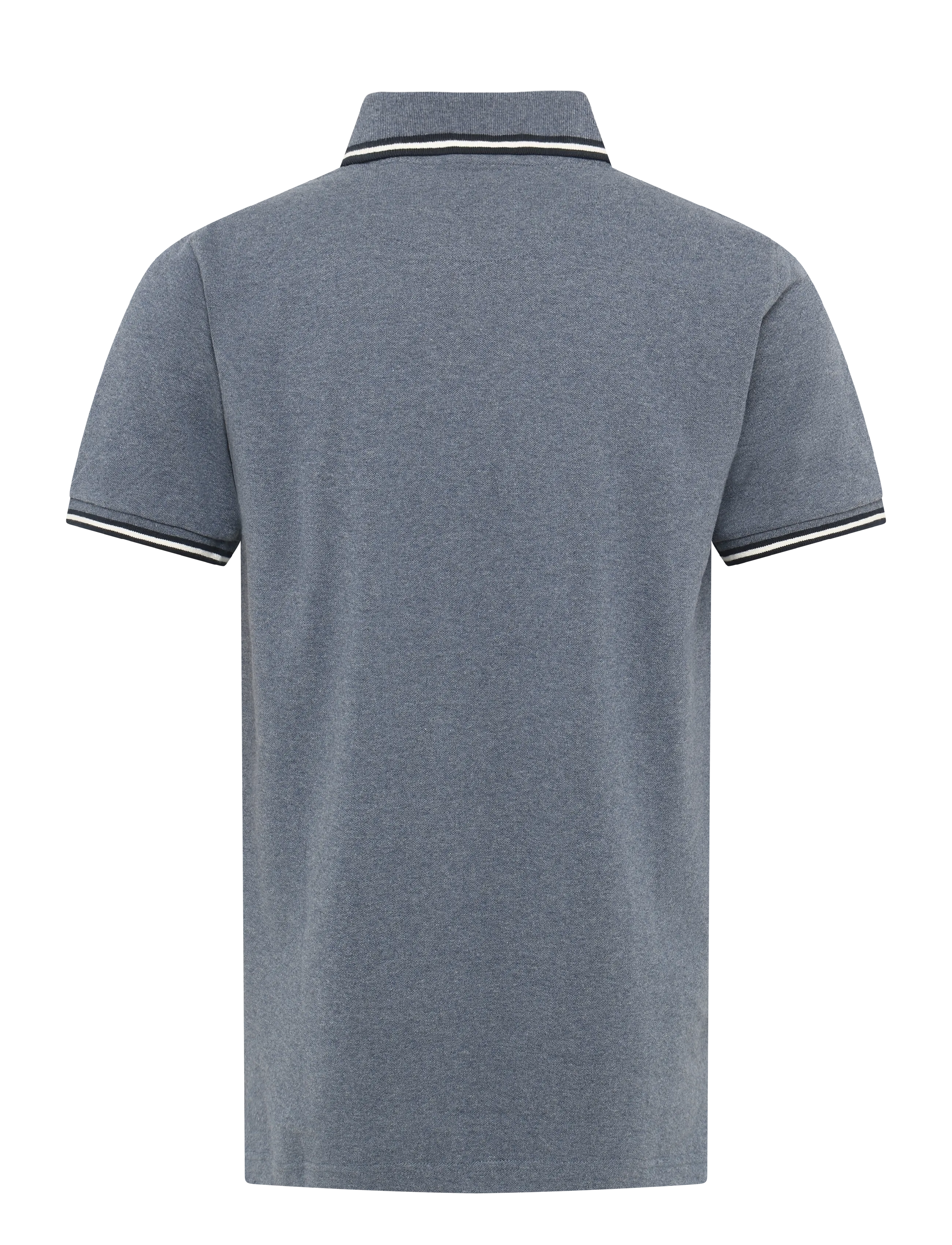 Signal - LUCASSI BADGE POLO - kortärmade pikéer - blue autumn melange - 2