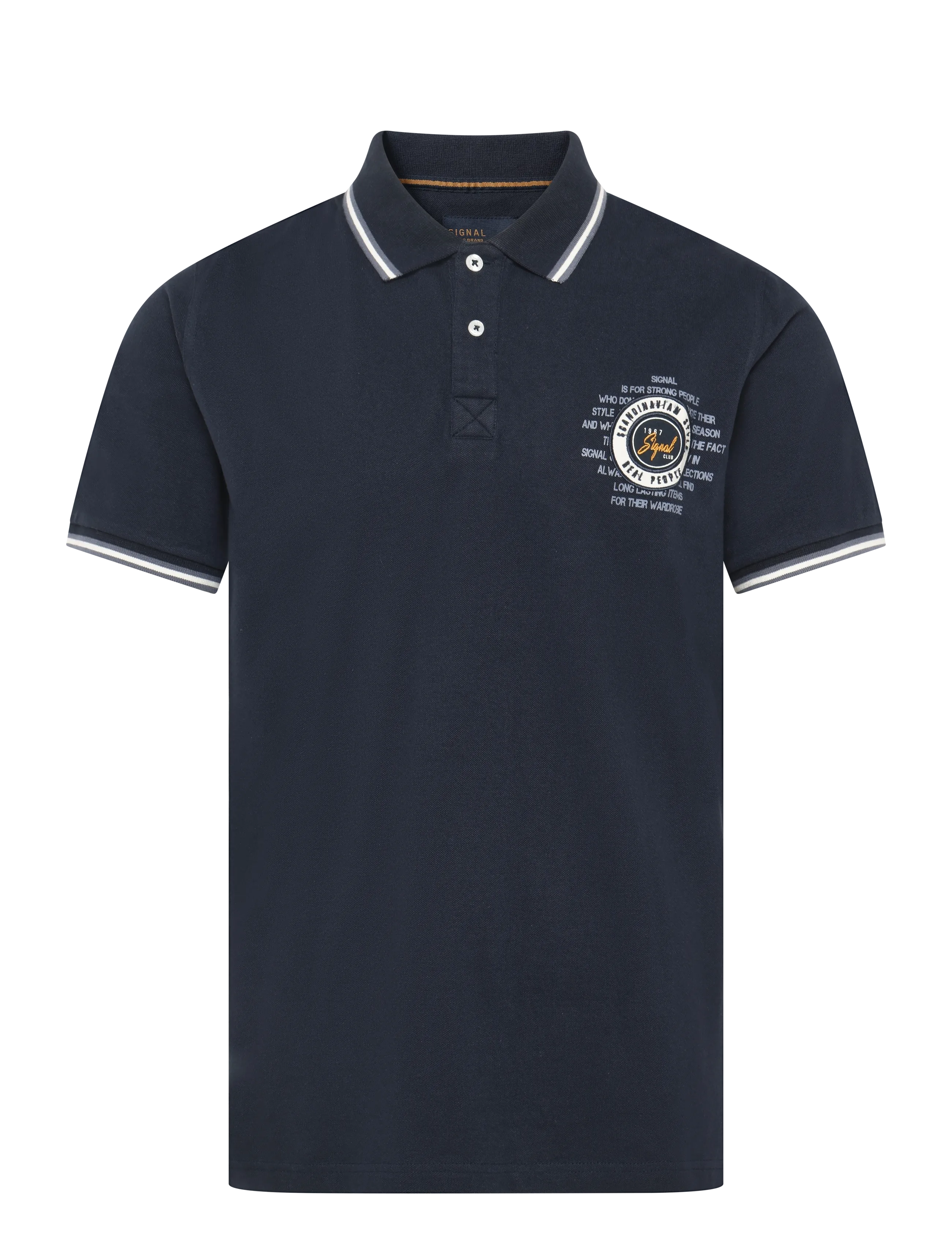 SIGNAL Lucassi Badge Polo Navy - M - Herren