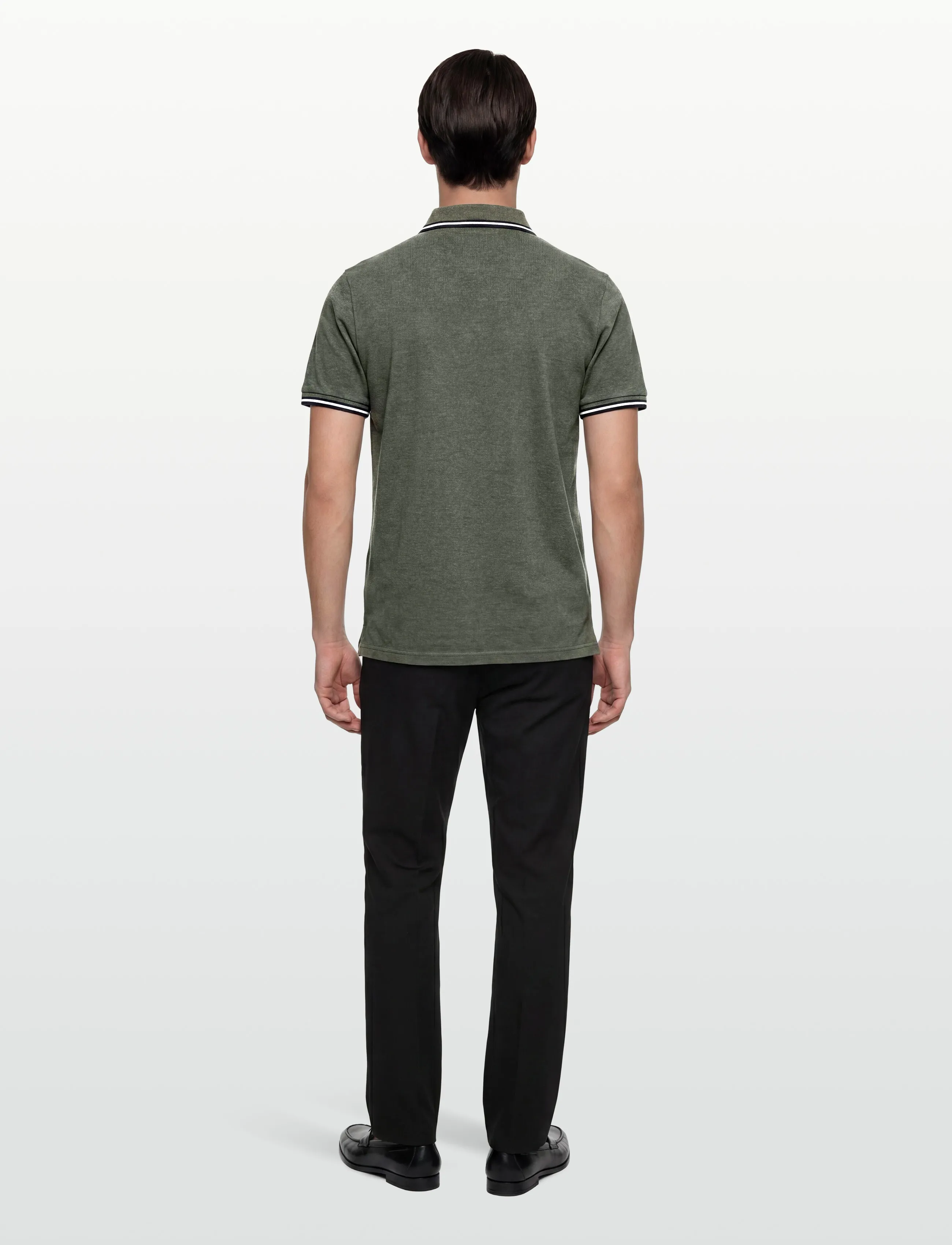 Signal - LUCASSI BADGE POLO - short-sleeved polos - full green melange - 4