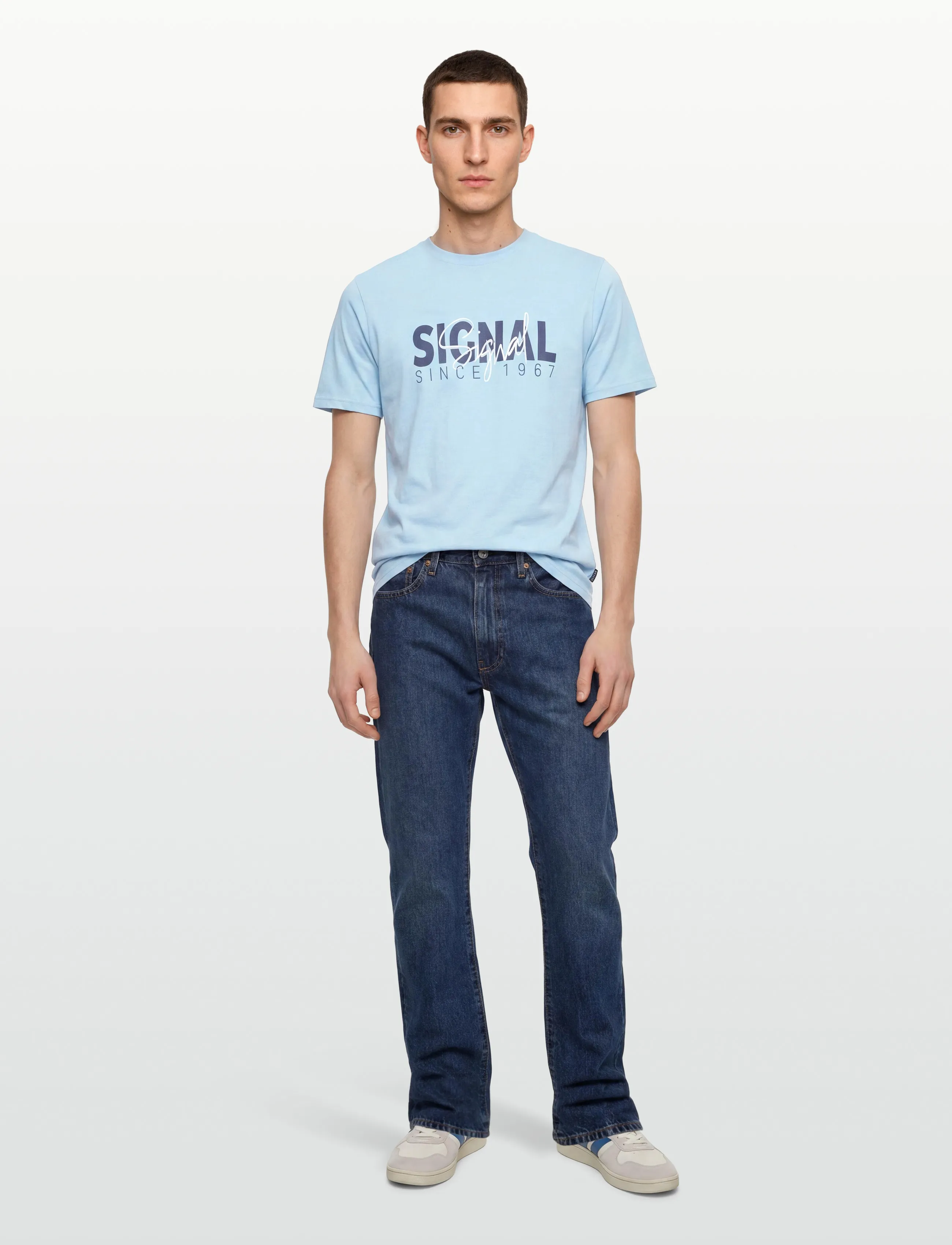 Signal - OWENSI PRINT TEE - die niedrigsten preise - blue placide mel - 0