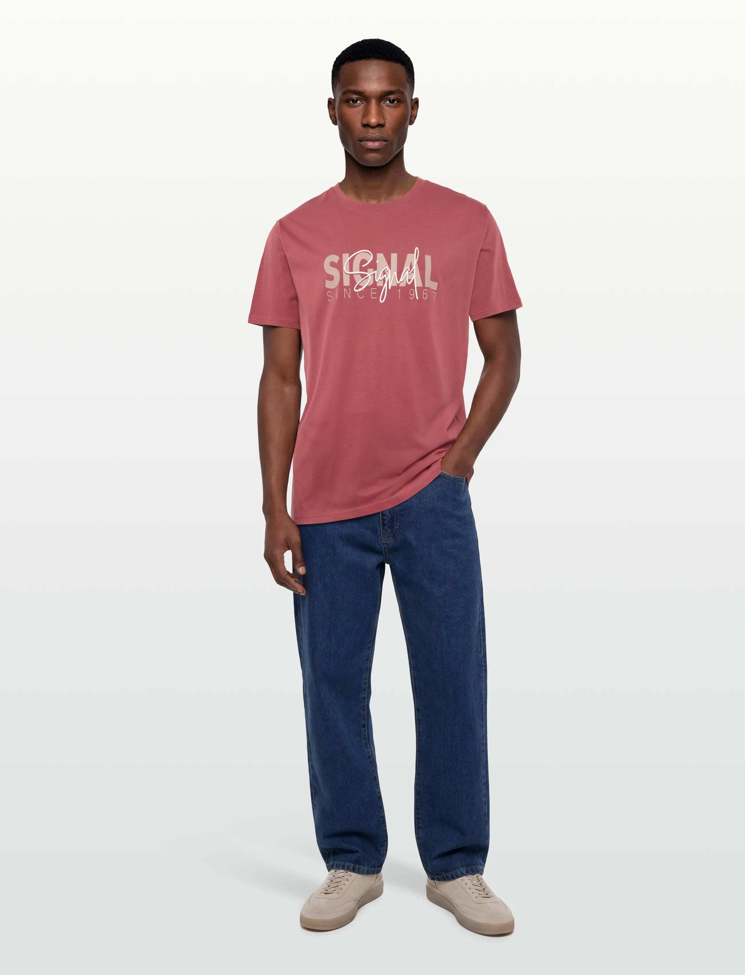 Signal - OWENSI PRINT TEE - die niedrigsten preise - red earth - 0