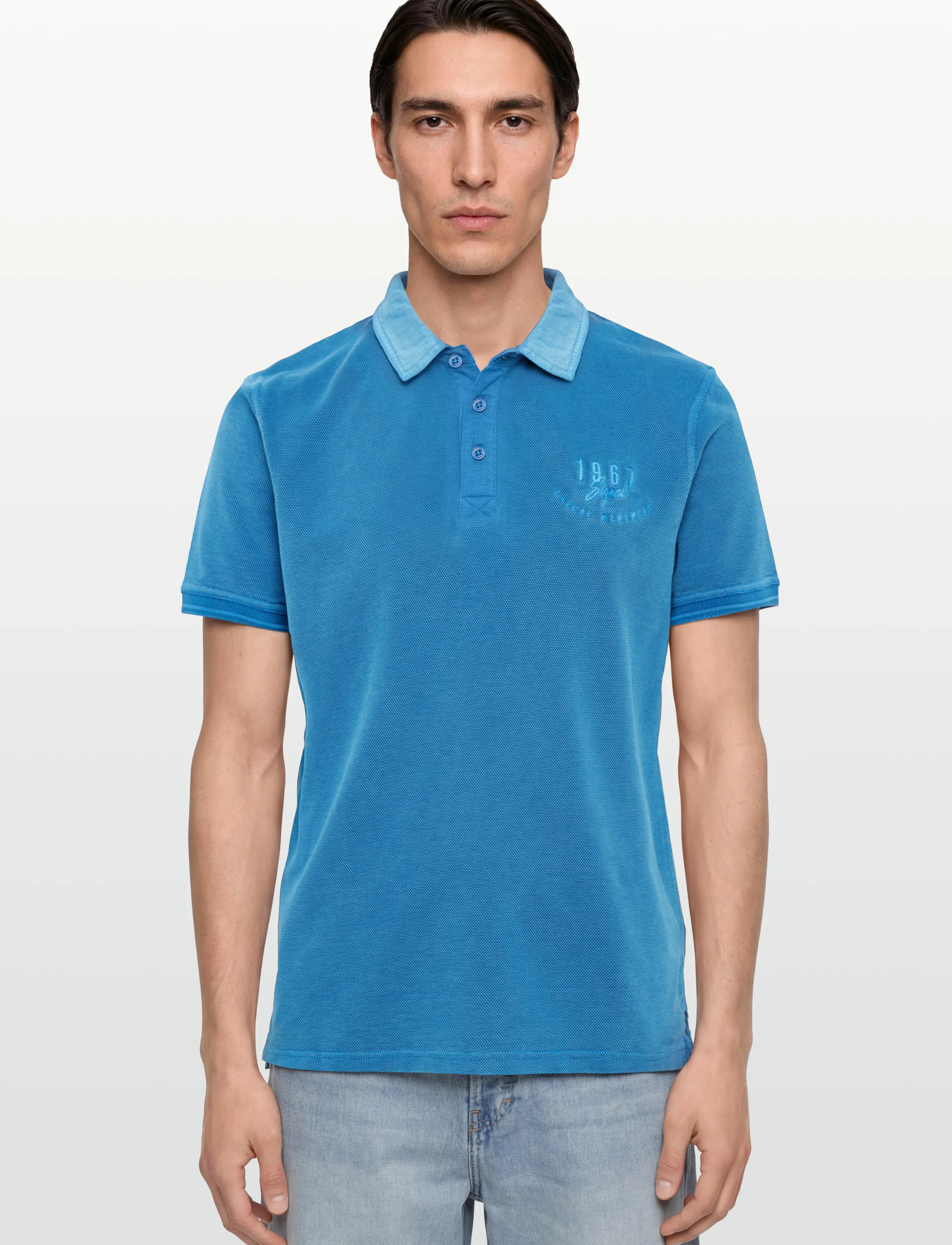 Signal - OSCARSI BADGE POLO - kortærmede poloer - blue slip stream - 3