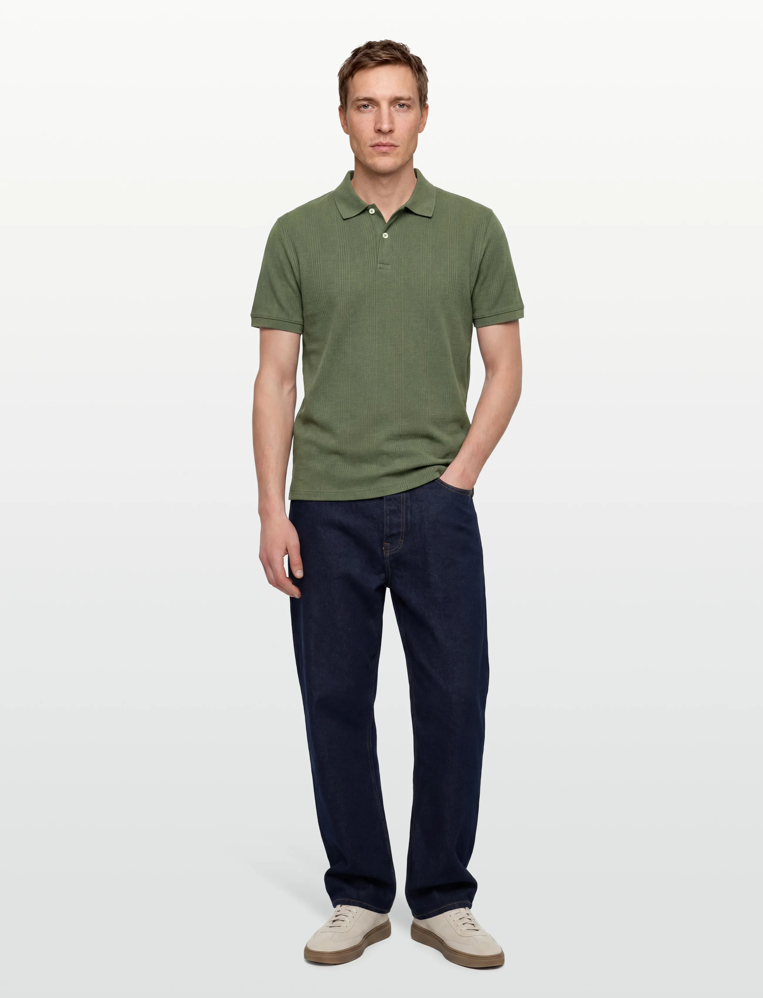 Signal - OLAUSI STRUCTURED POLO - kurzärmelig - cypress green - 0