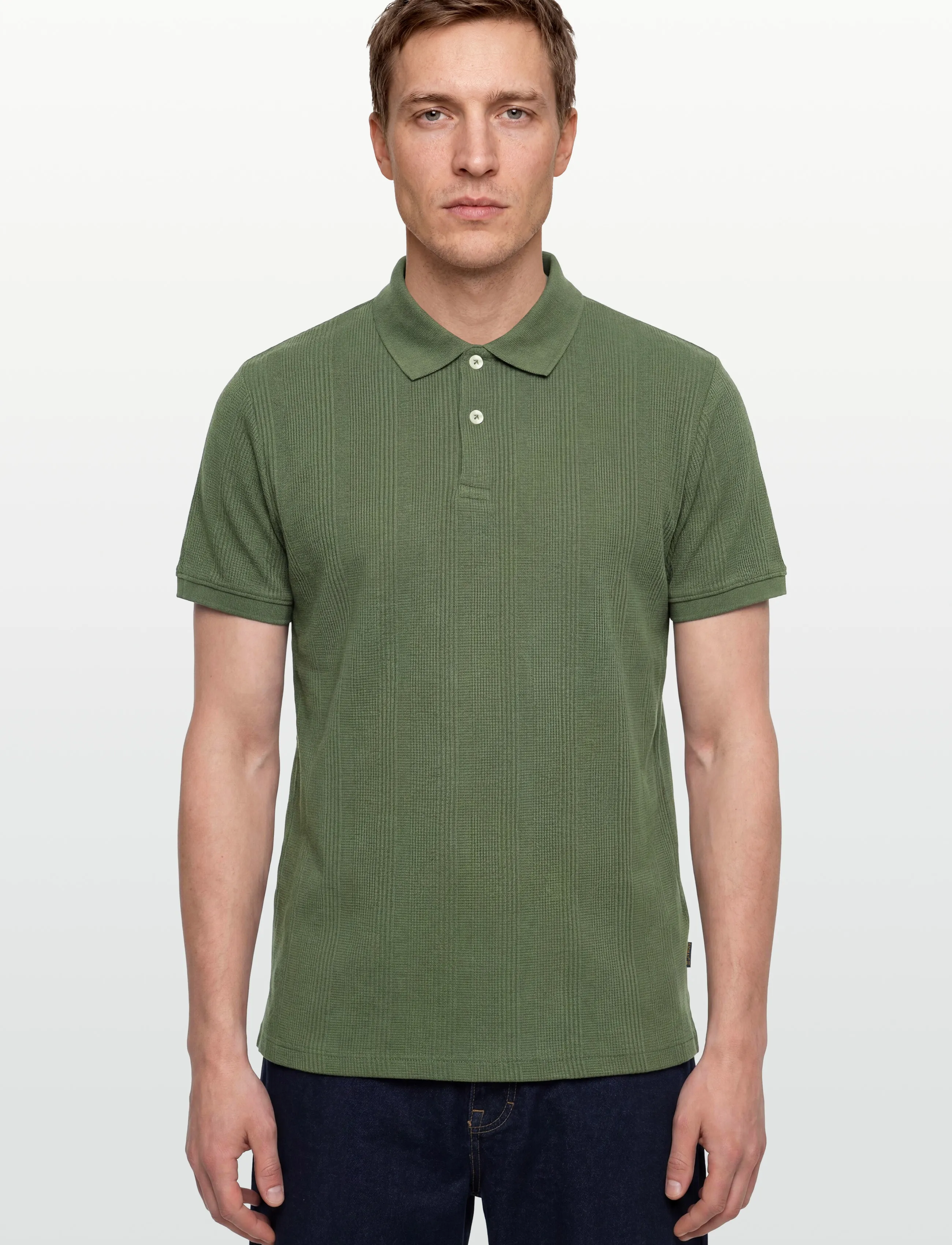 Signal - OLAUSI STRUCTURED POLO - kurzärmelig - cypress green - 3