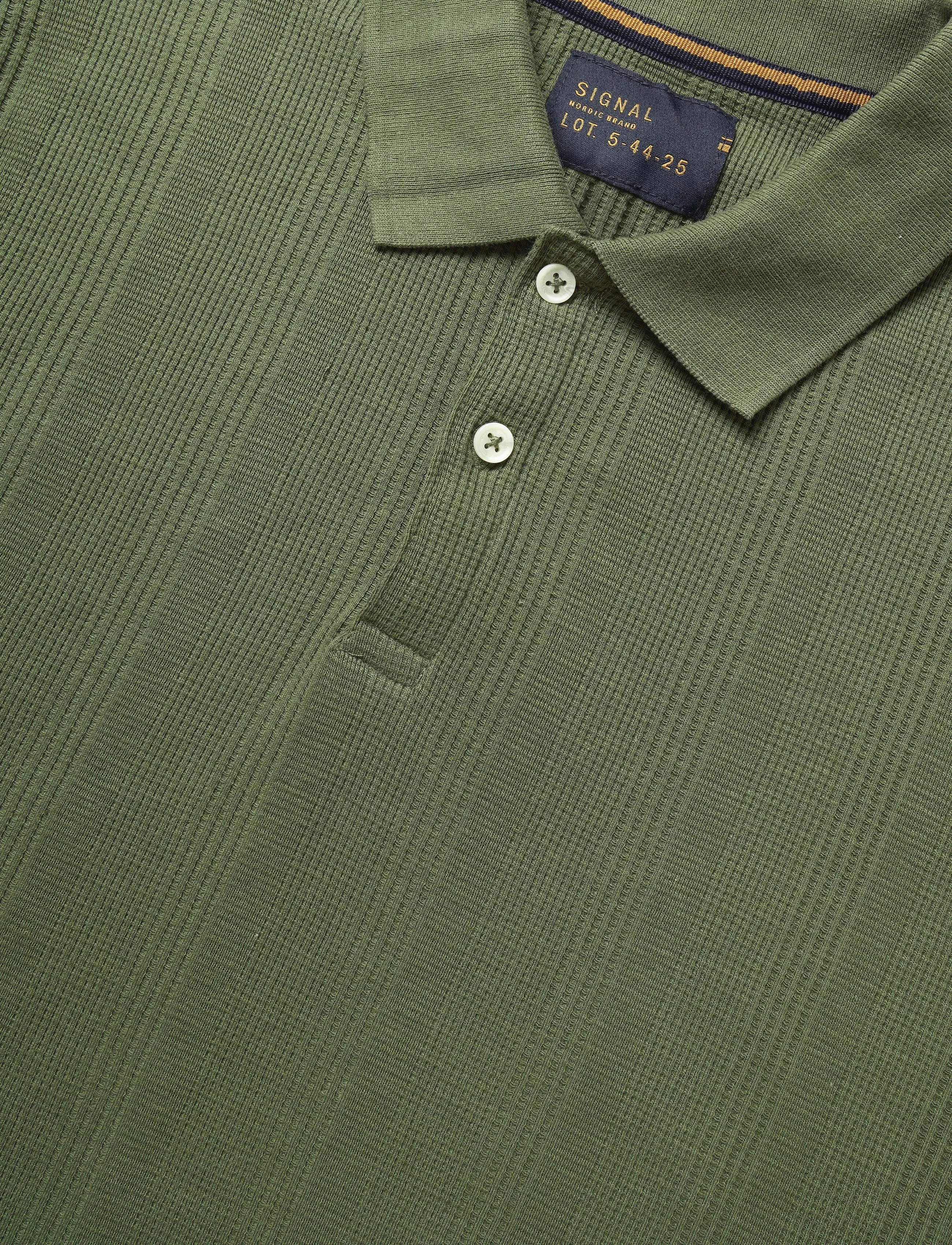 Signal - OLAUSI STRUCTURED POLO - kurzärmelig - cypress green - 5