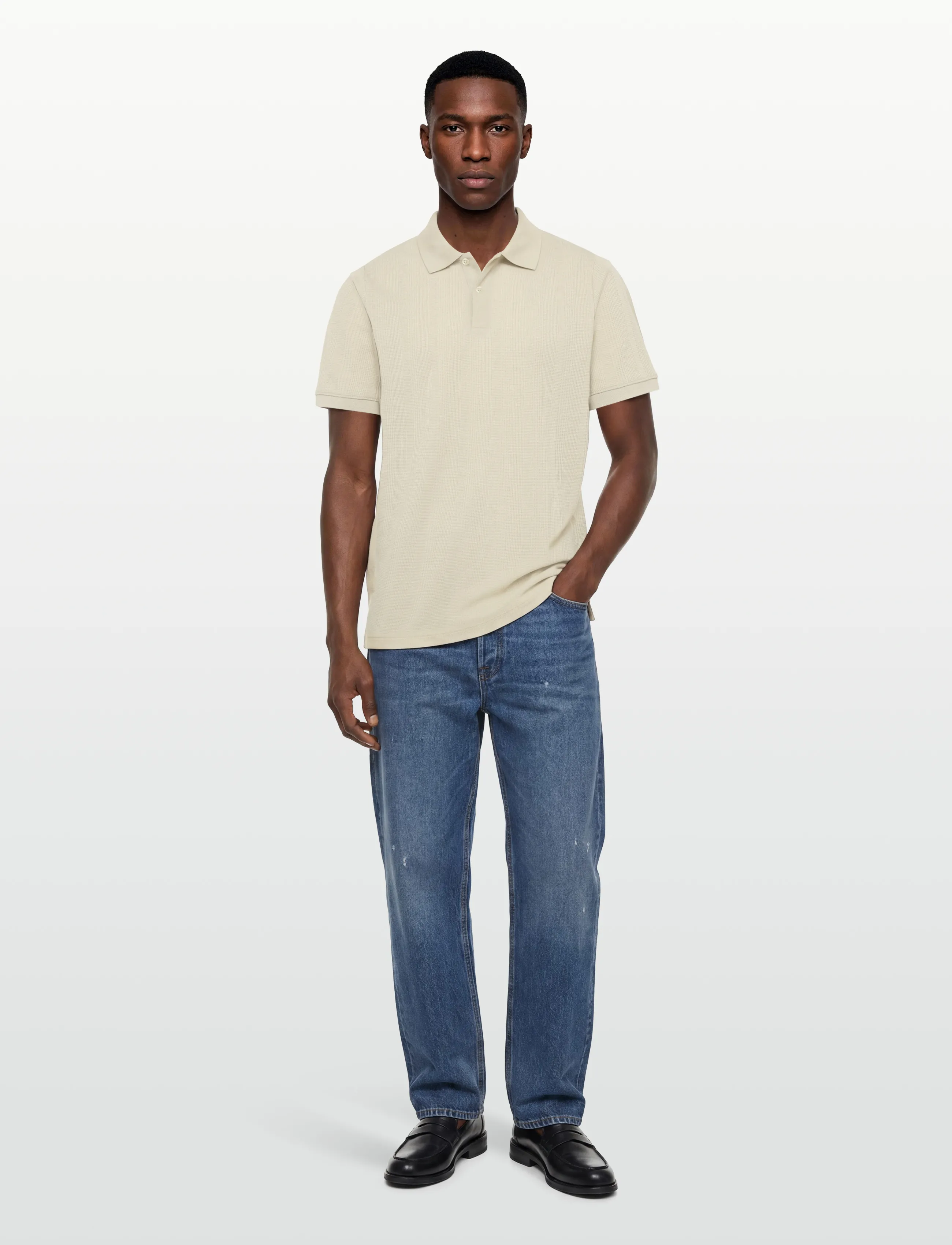 Signal - OLAUSI STRUCTURED POLO - short-sleeved polos - safari sand - 0