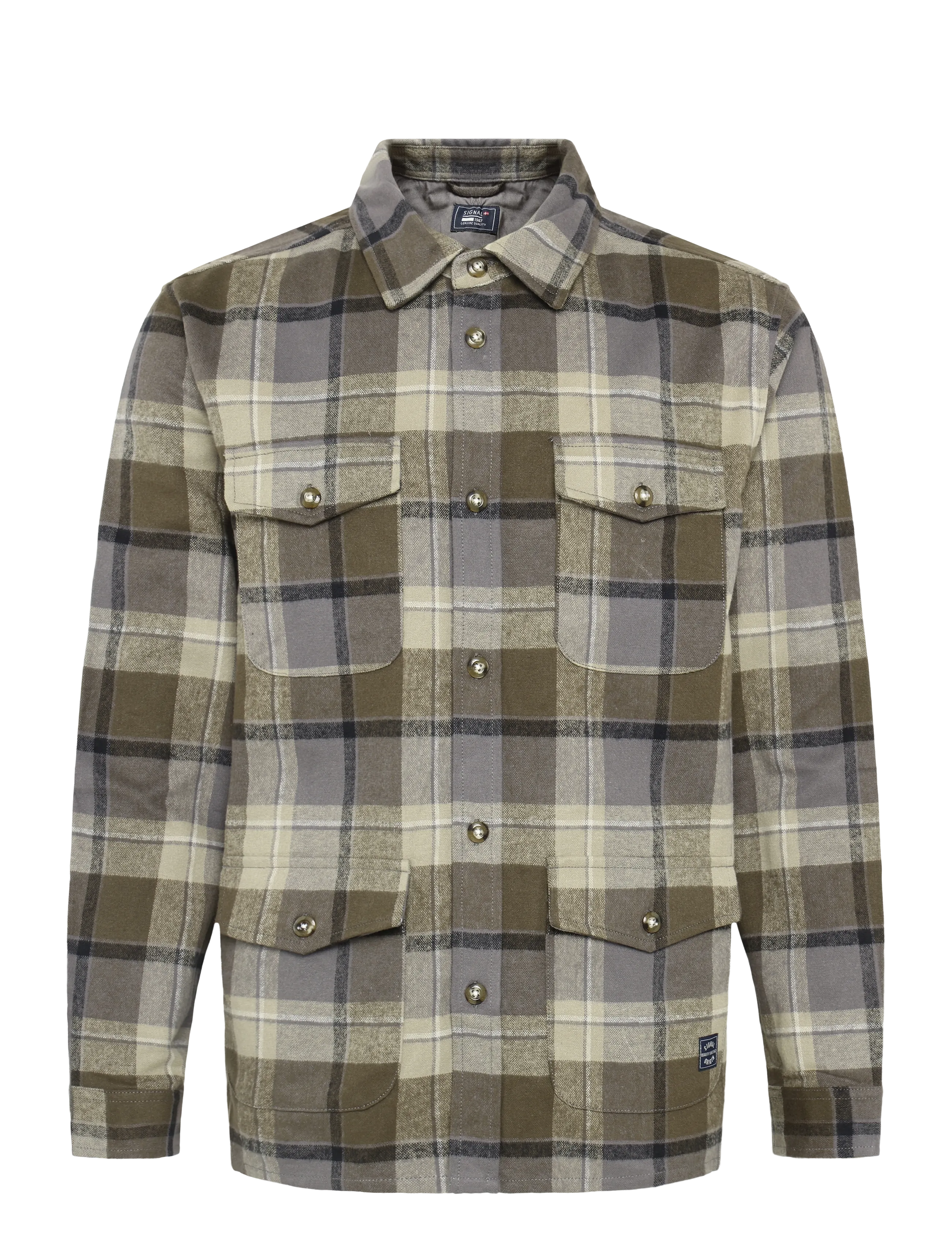 SIGNAL Bjerre Check Grau - L - Herren