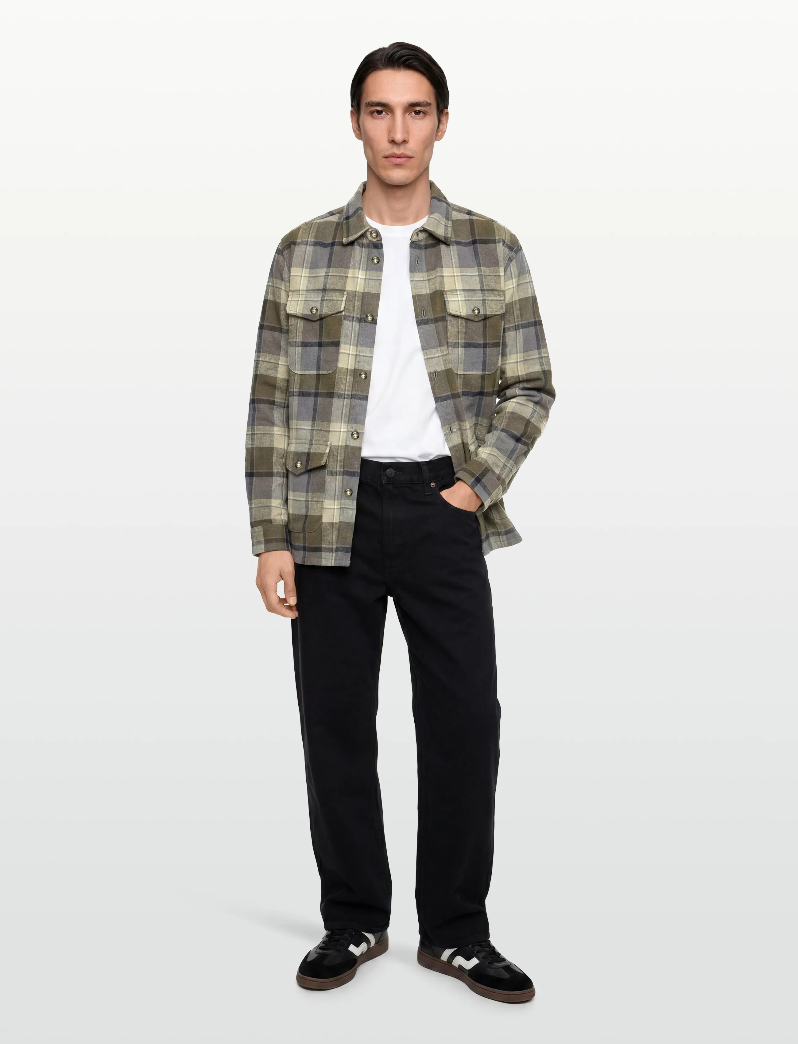 Signal - BJERRE CHECK - casual hemden - gray concrete - 0