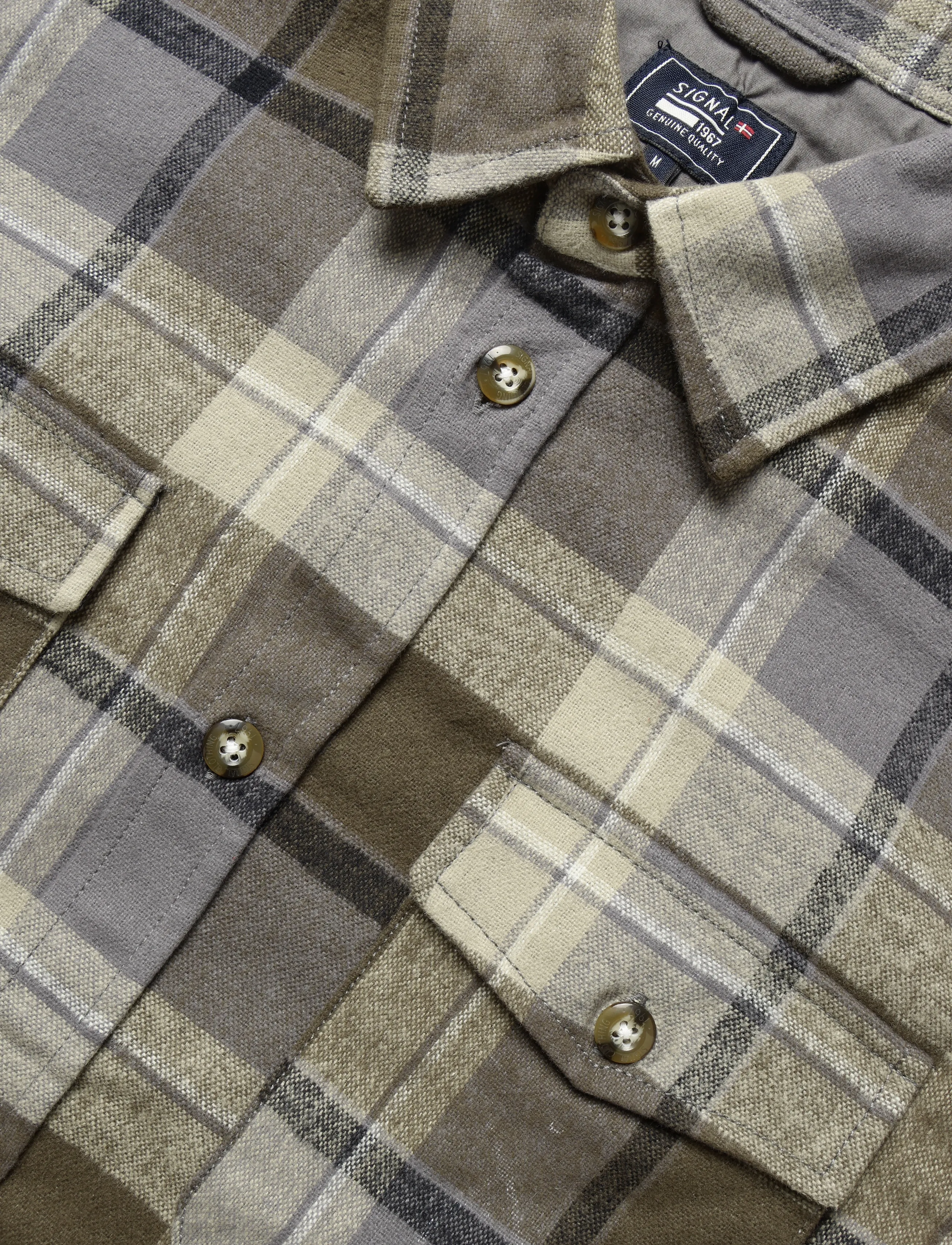 Signal - BJERRE CHECK - casual shirts - gray concrete - 2