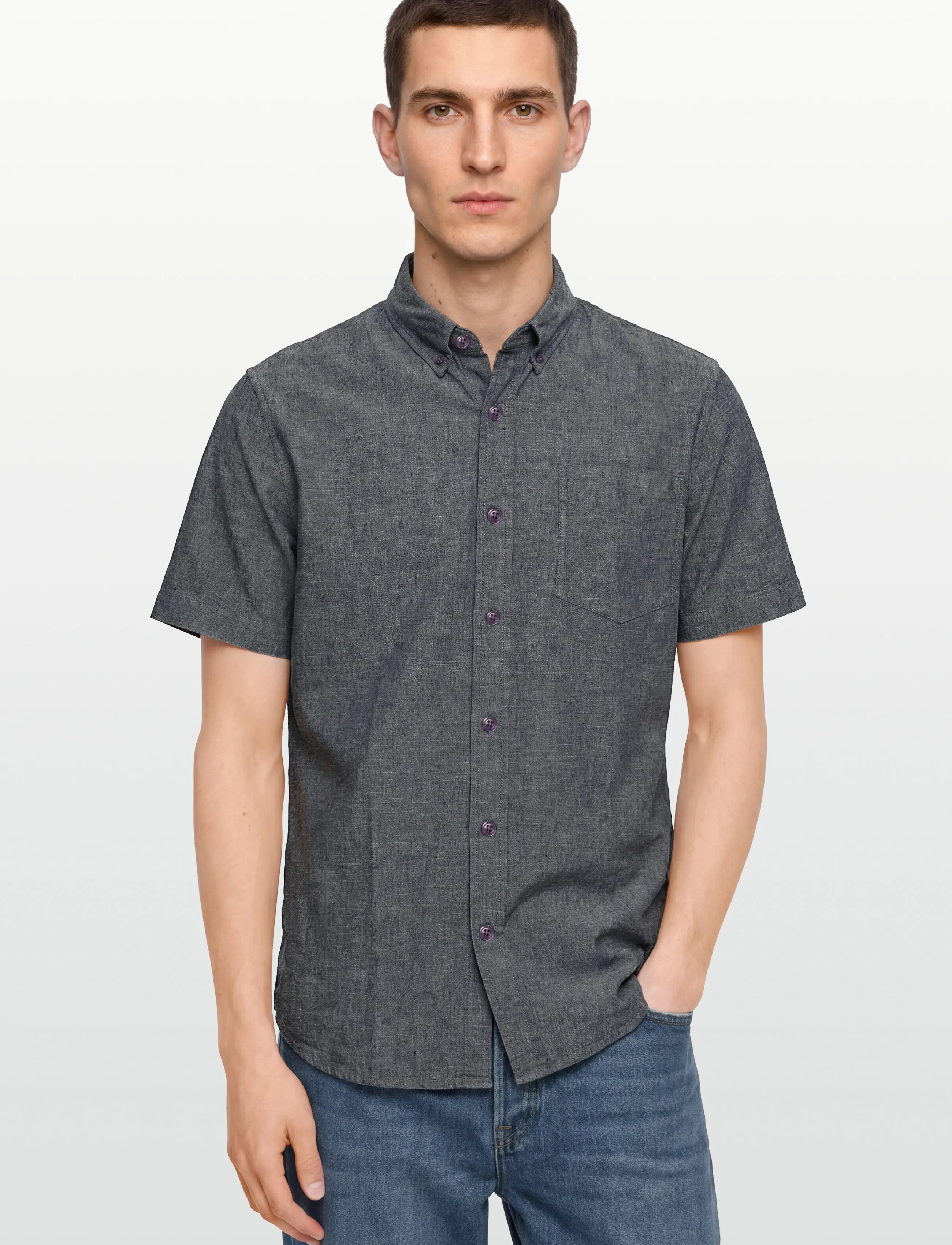 Signal - THERKELSI LINEN/COTTON - hørskjorter - blue captain - 4