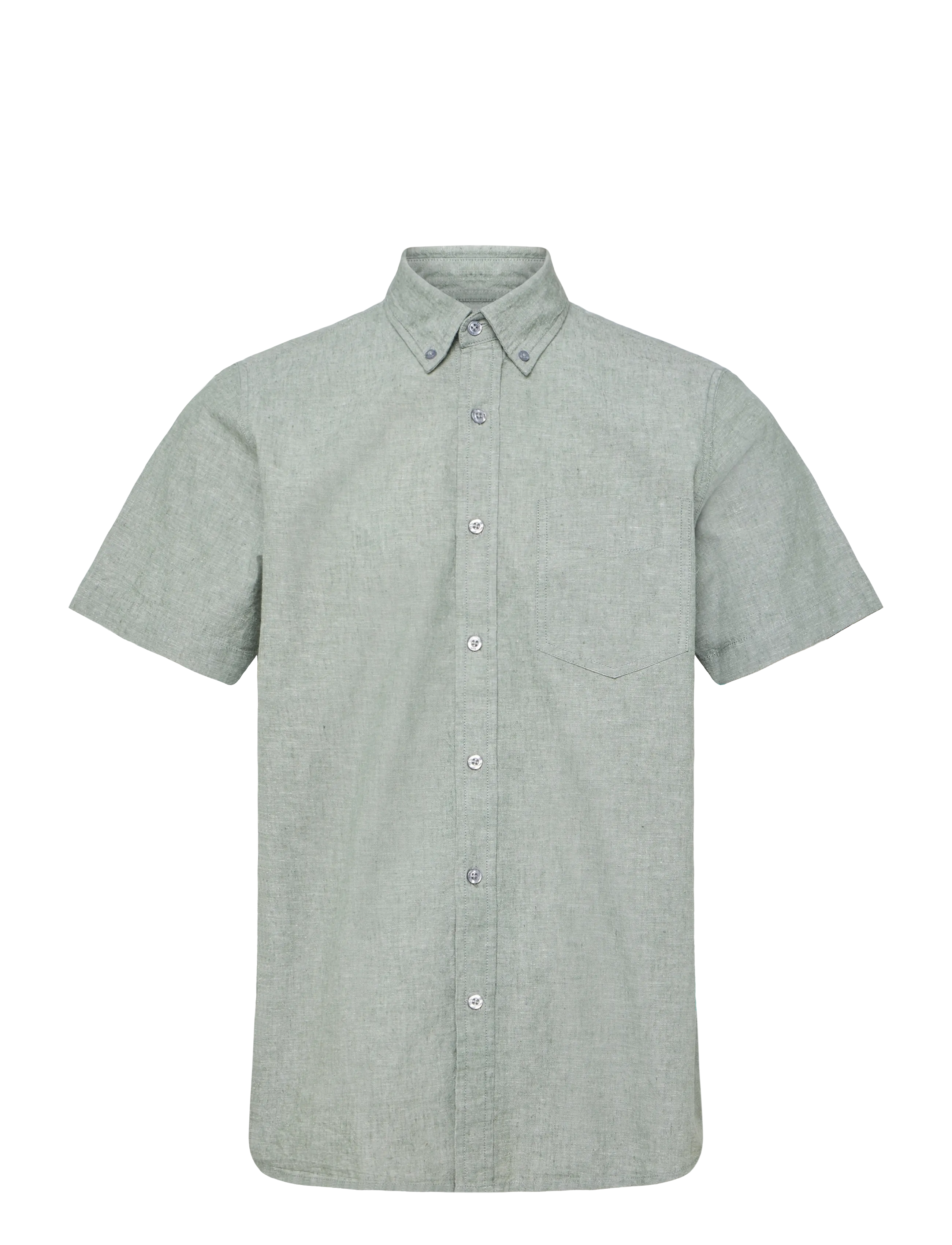 Signal THERKELSI LINEN/COTTON - Skjortor - BOTTLE GREEN / green