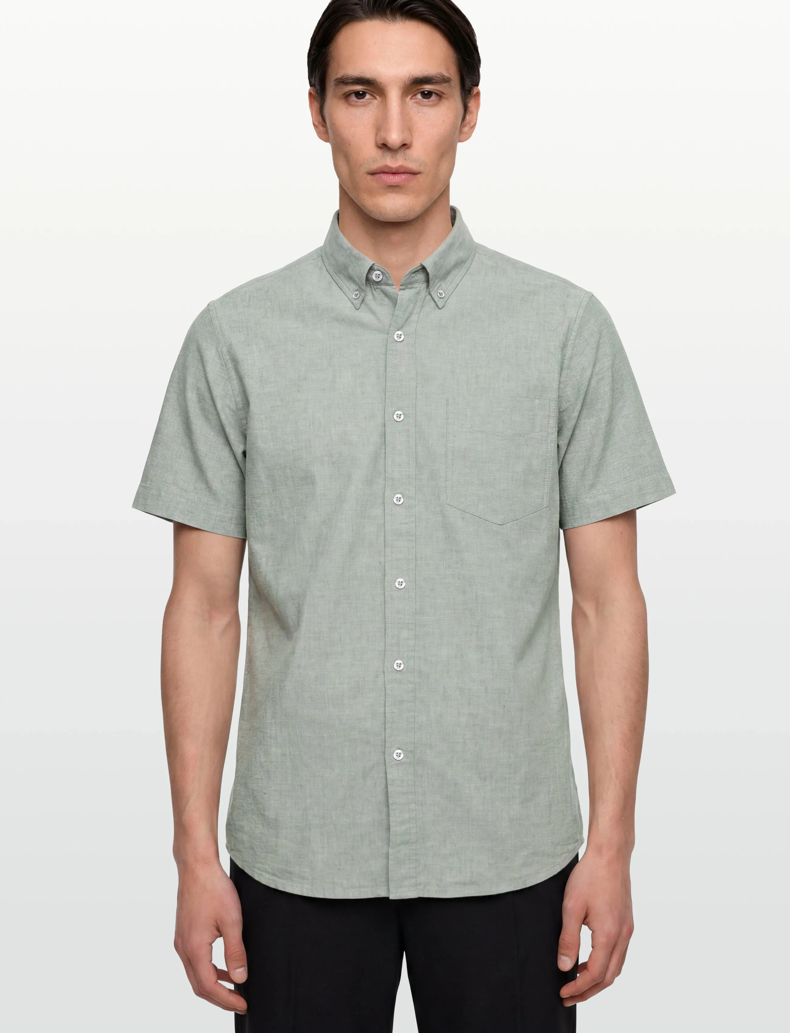 Signal - THERKELSI LINEN/COTTON - hørskjorter - bottle green - 3