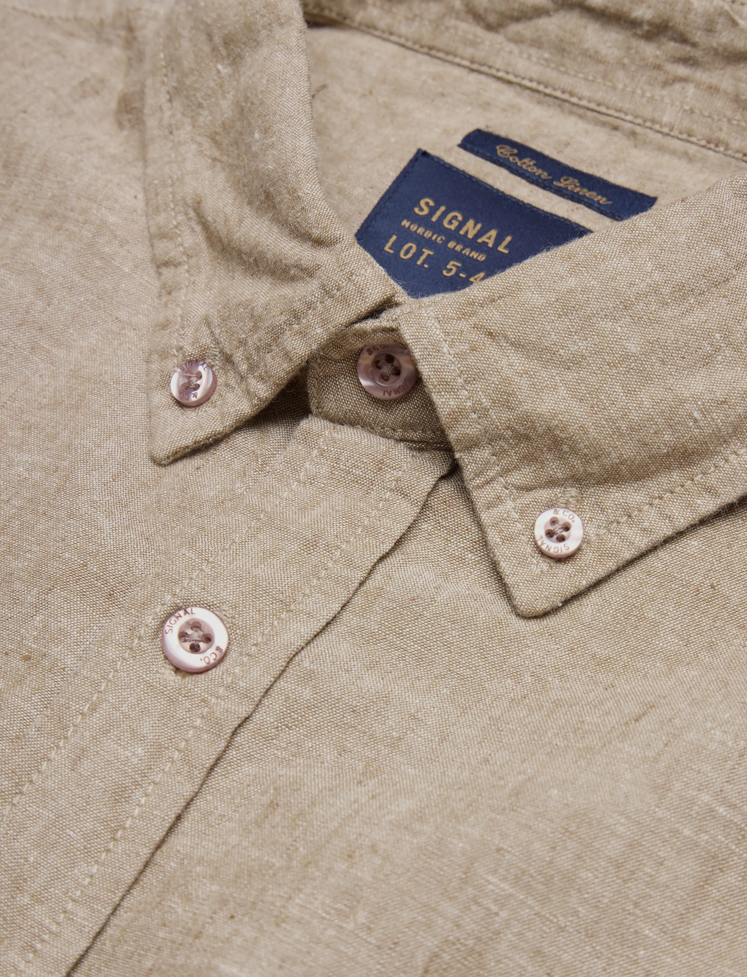 Signal - THERKELSI LINEN/COTTON - hørskjorter - brown otter - 5