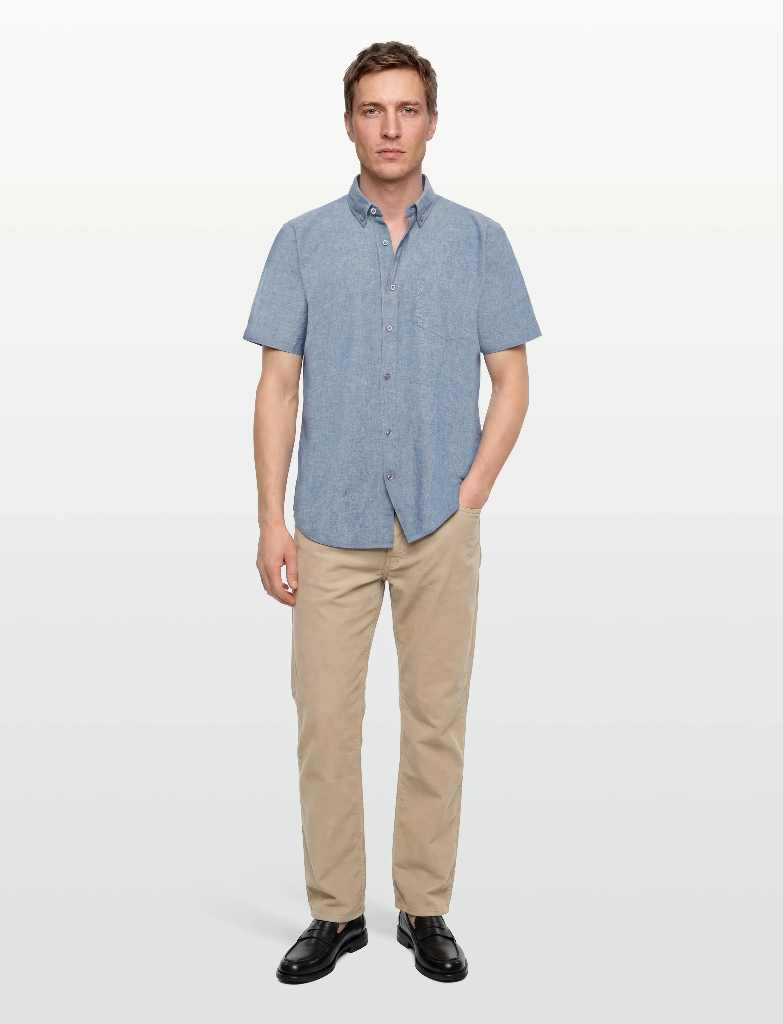 Signal - THERKELSI LINEN/COTTON - hørskjorter - true blue - 0