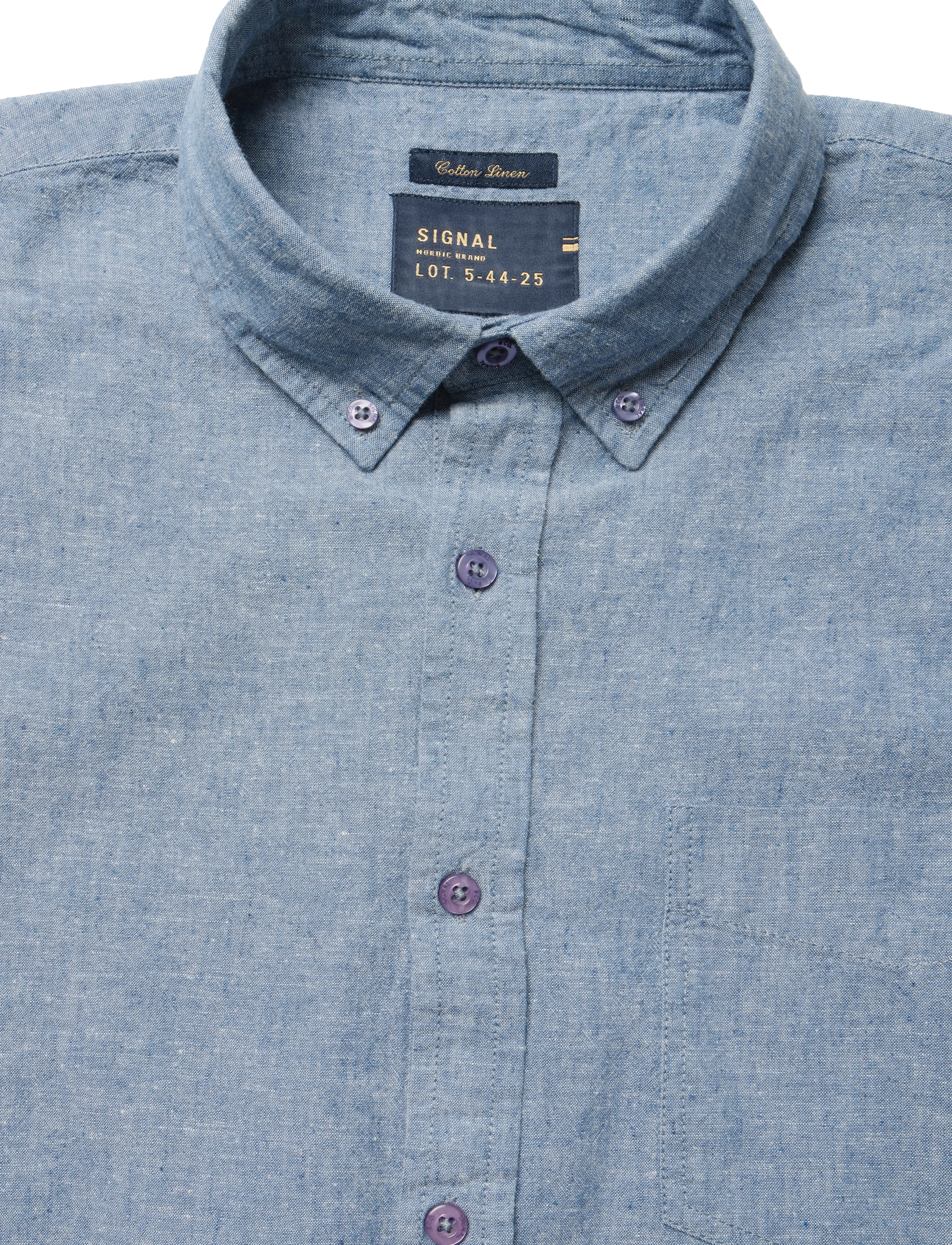 Signal - THERKELSI LINEN/COTTON - hørskjorter - true blue - 5