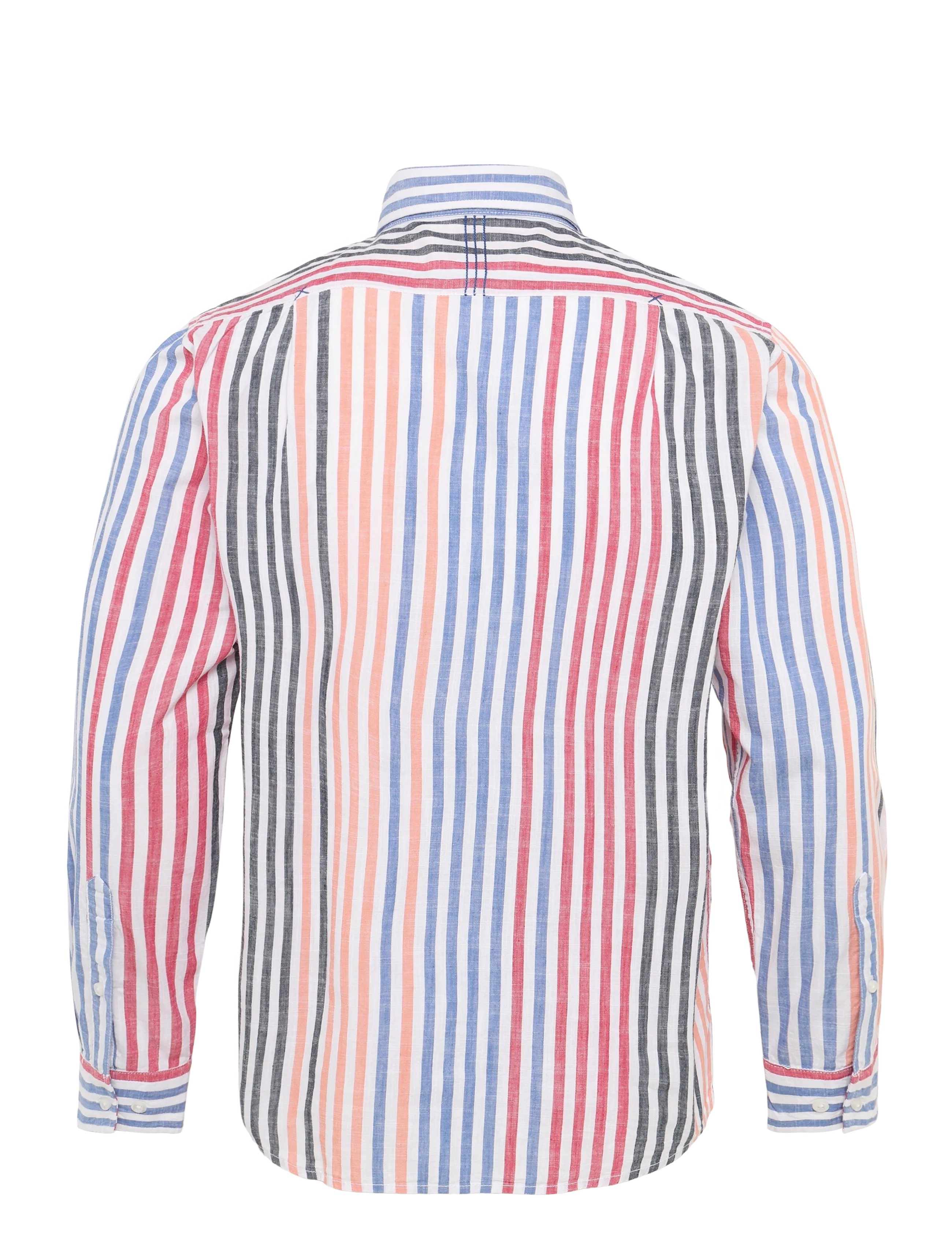 Signal - BOONE MULTI STRIPE - vabaajasärgid - faded coral - 2
