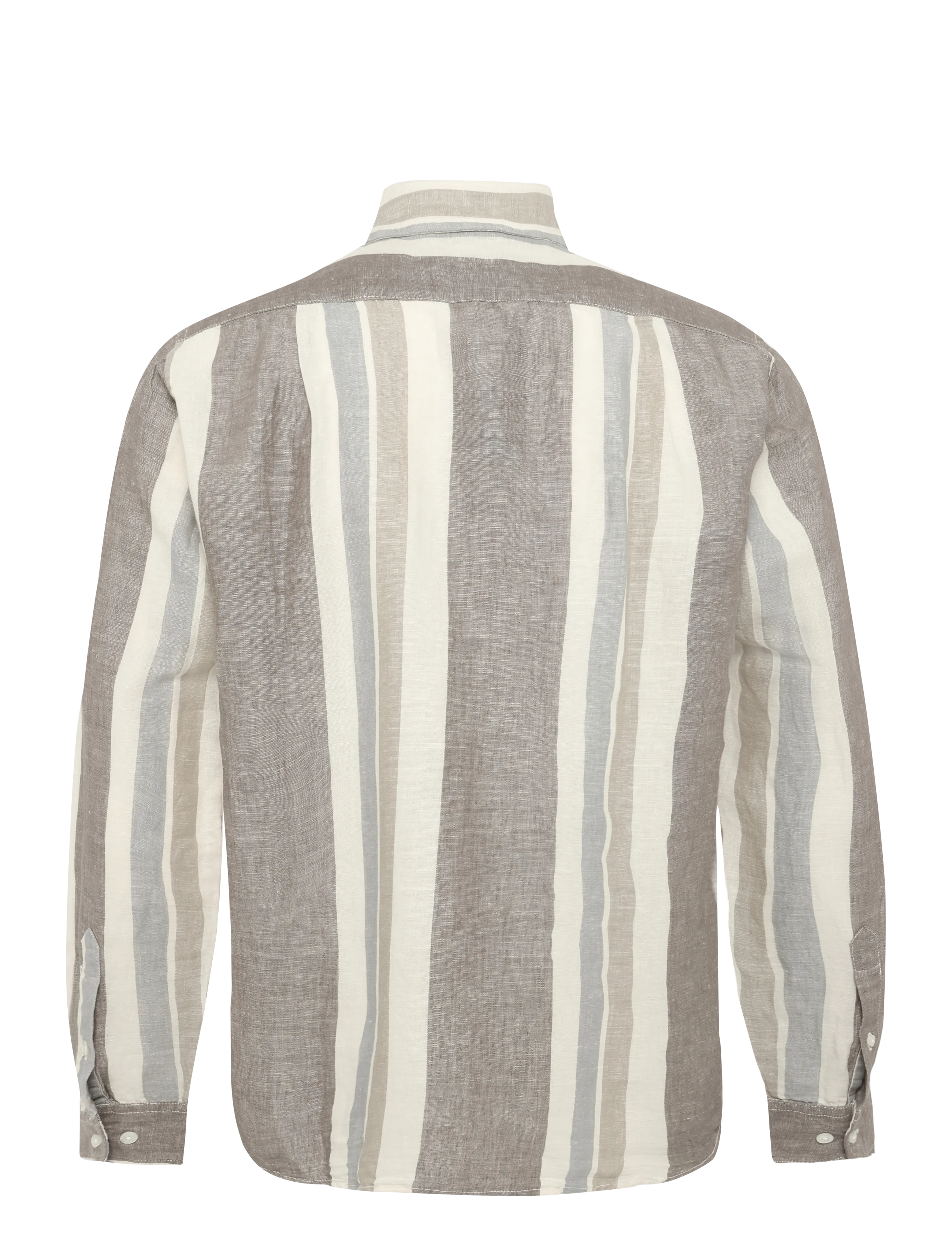 Signal - GINOSI LINEN WIDE STRIPE - men - blue mirage - 2