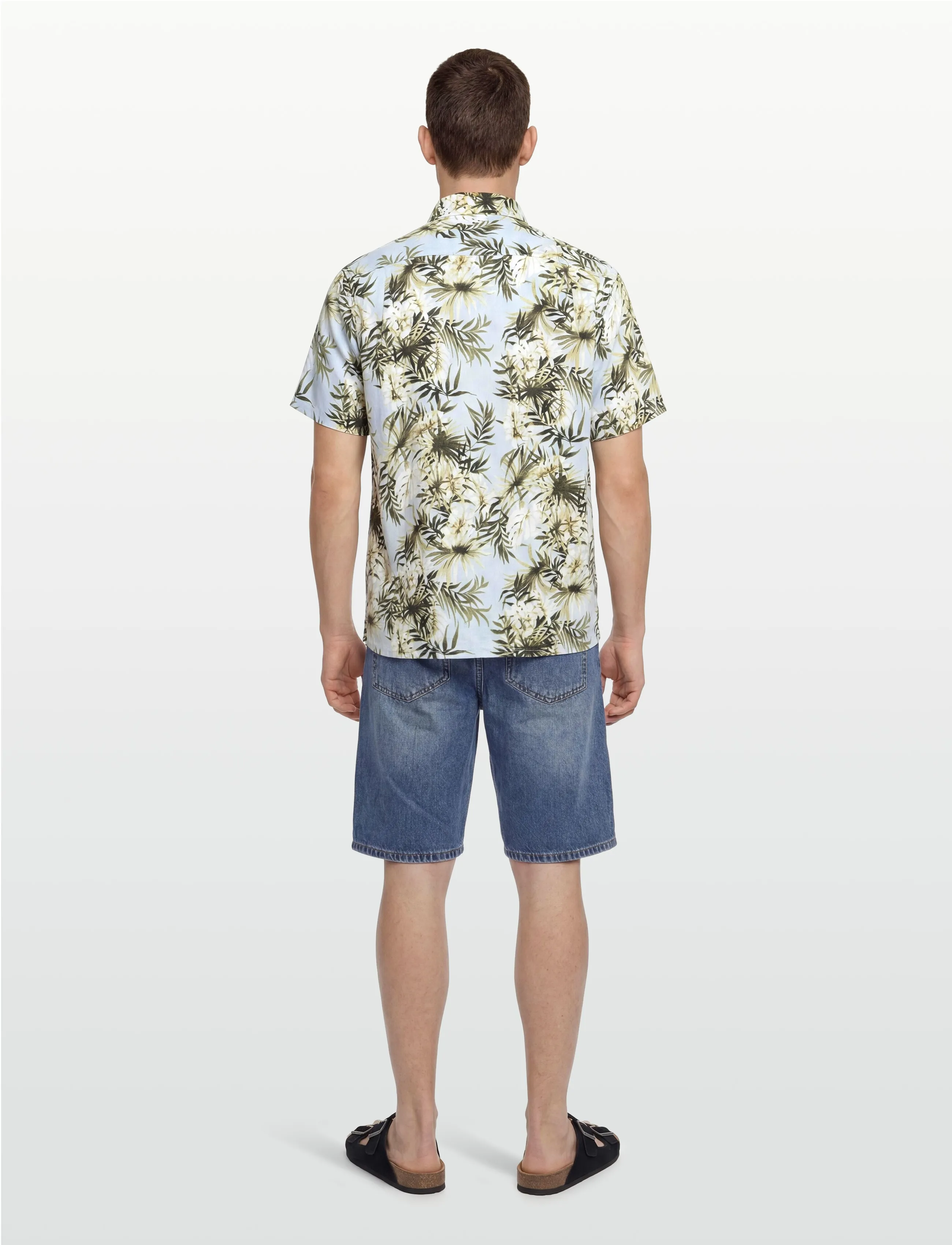 Signal - BENTONSI LINEN PRINT - casual skjorter - air blue - 4