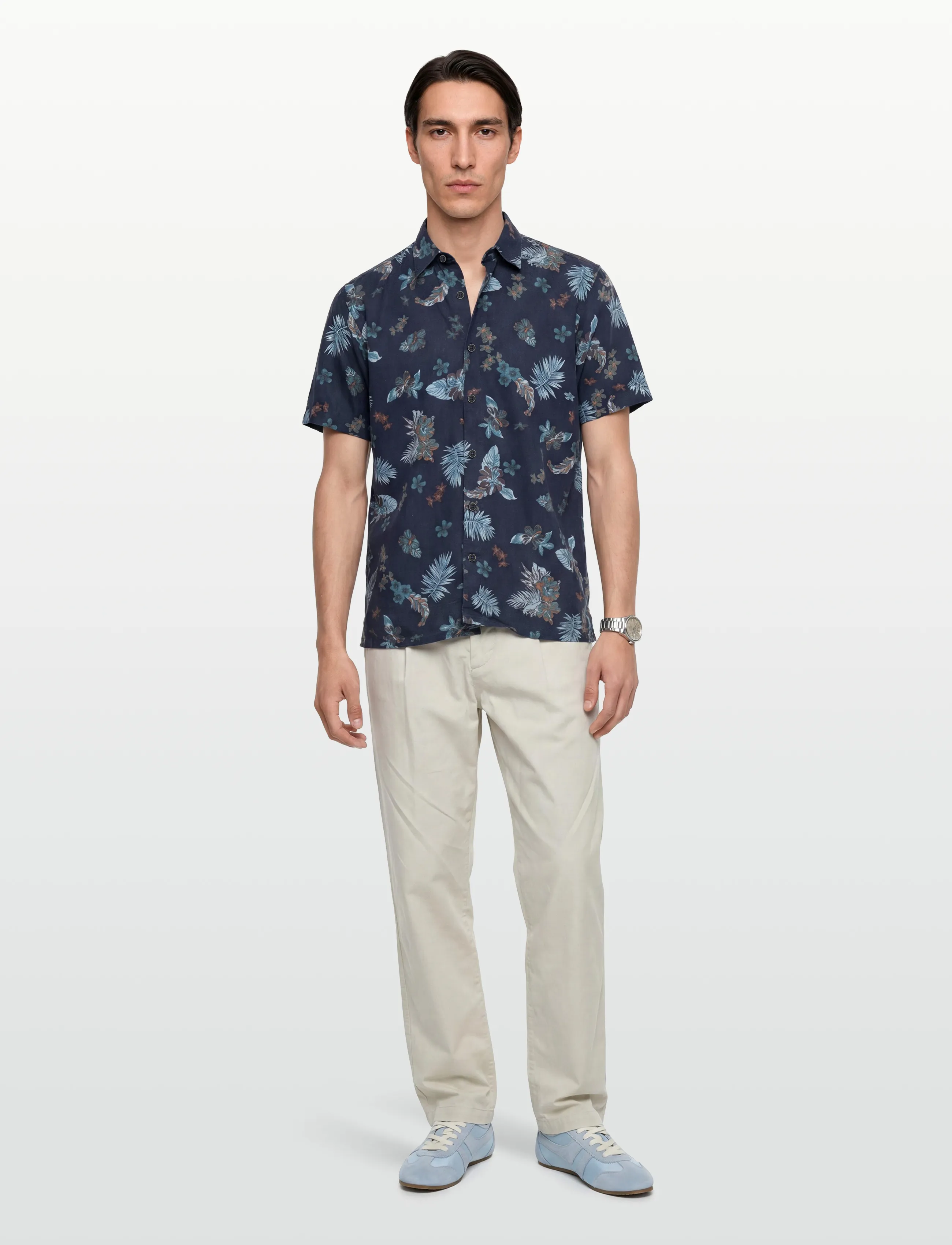 Signal - TRAMPSI HAWAII PRINT - casual skjorter - blue captain - 0