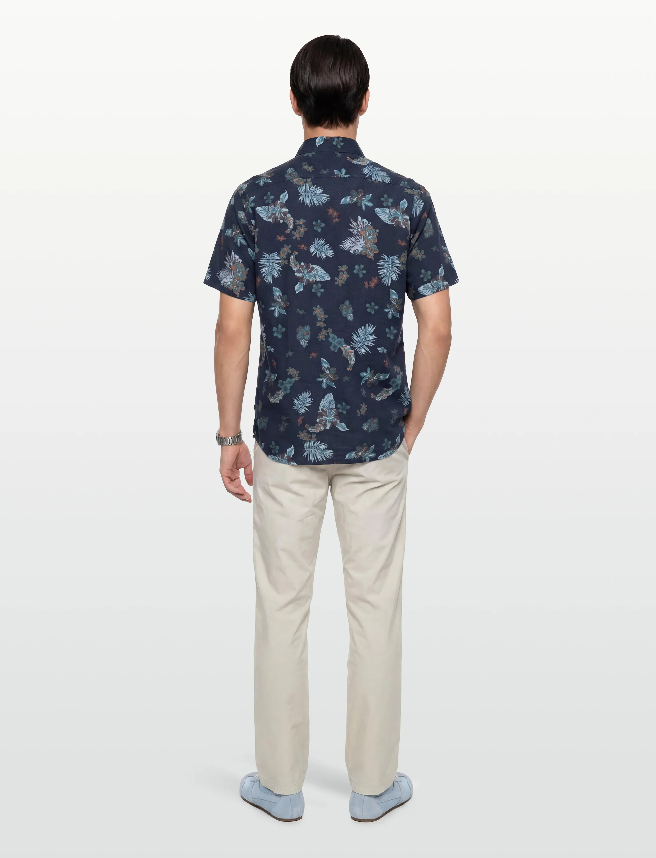 Signal - TRAMPSI HAWAII PRINT - casual skjorter - blue captain - 4