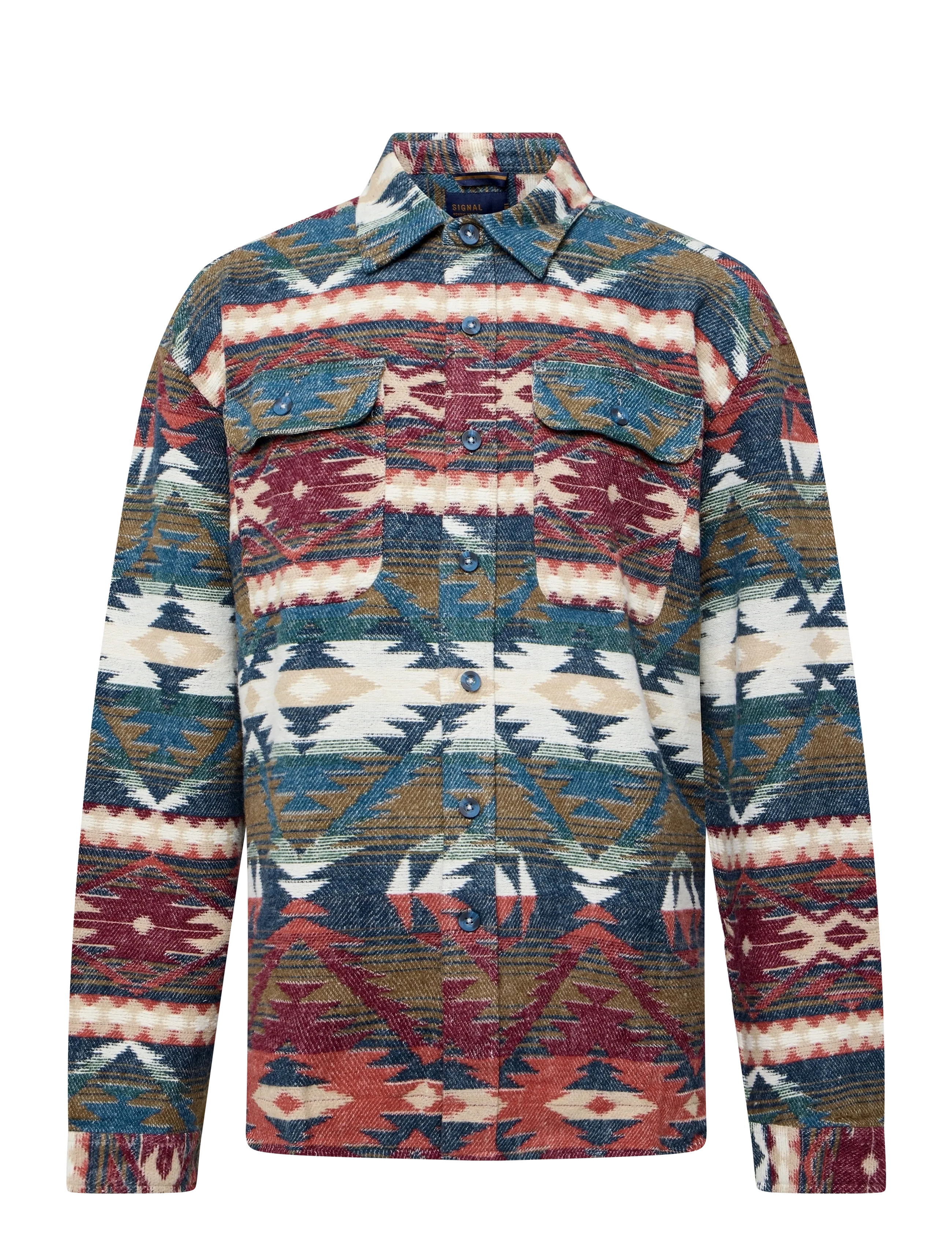Signal AZTEC JACQUARD - Overshirts - VINTAGE RED / burgundy