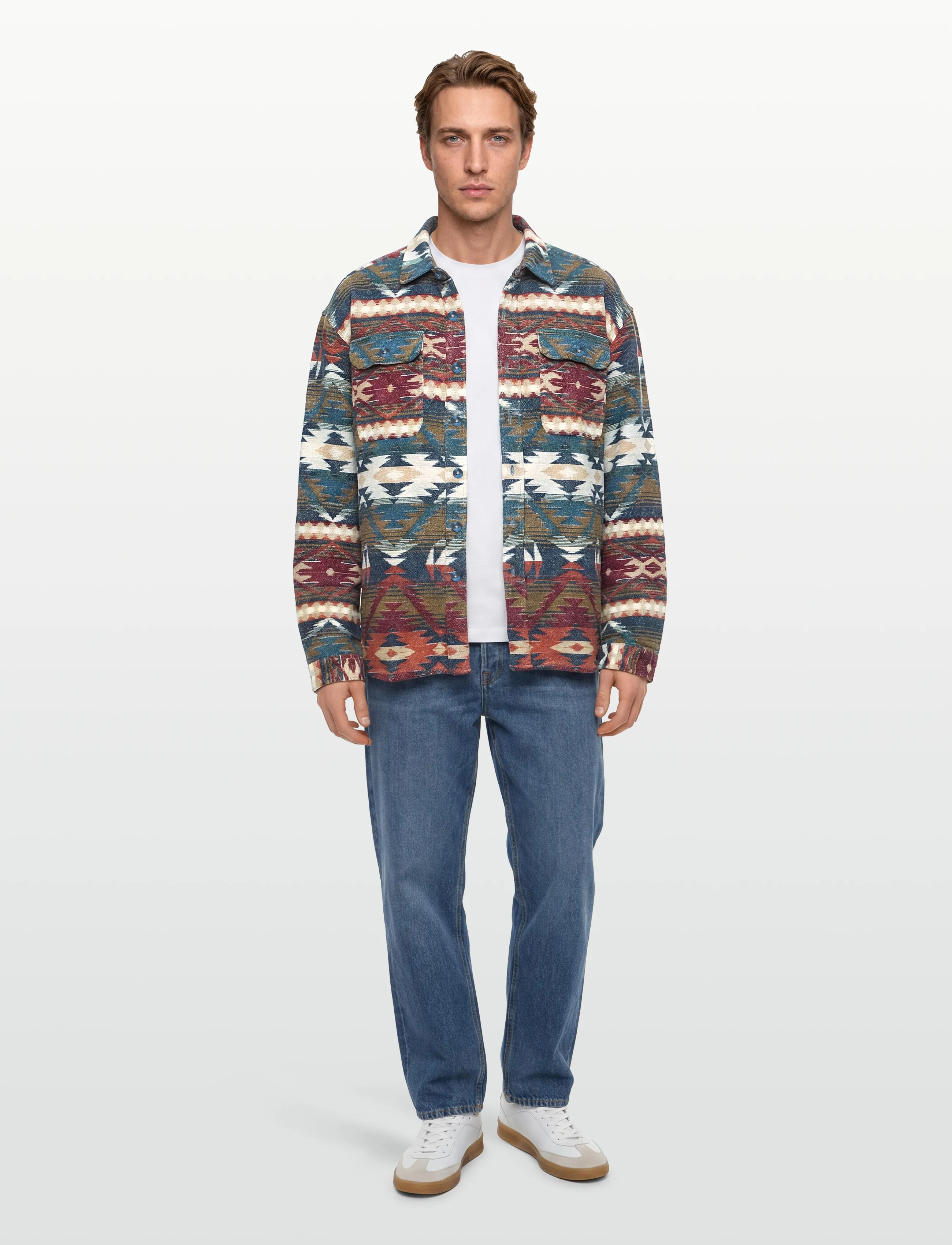 Signal - AZTEC JACQUARD - casual shirts - vintage red - 0