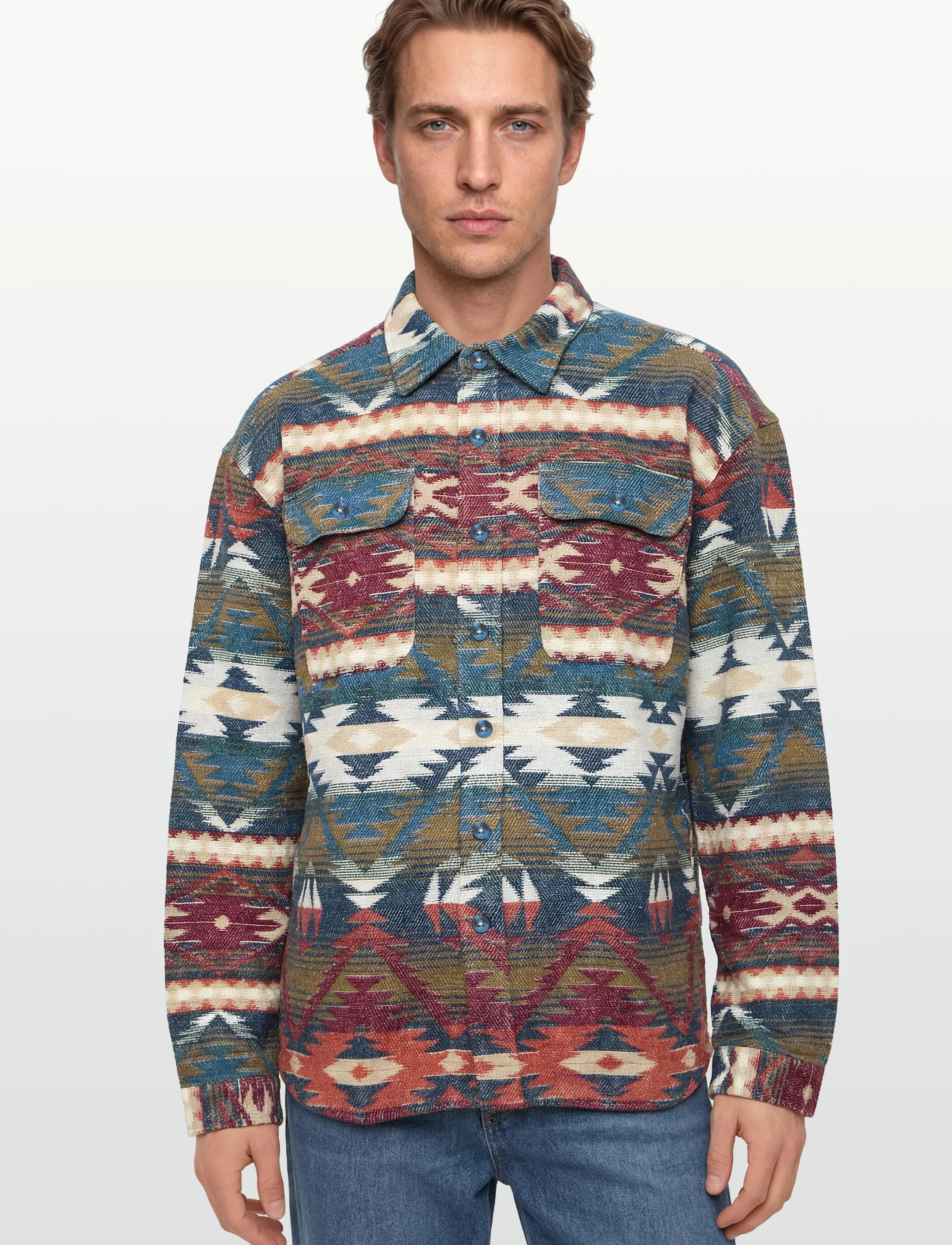 Signal - AZTEC JACQUARD - casual skjorter - vintage red - 4