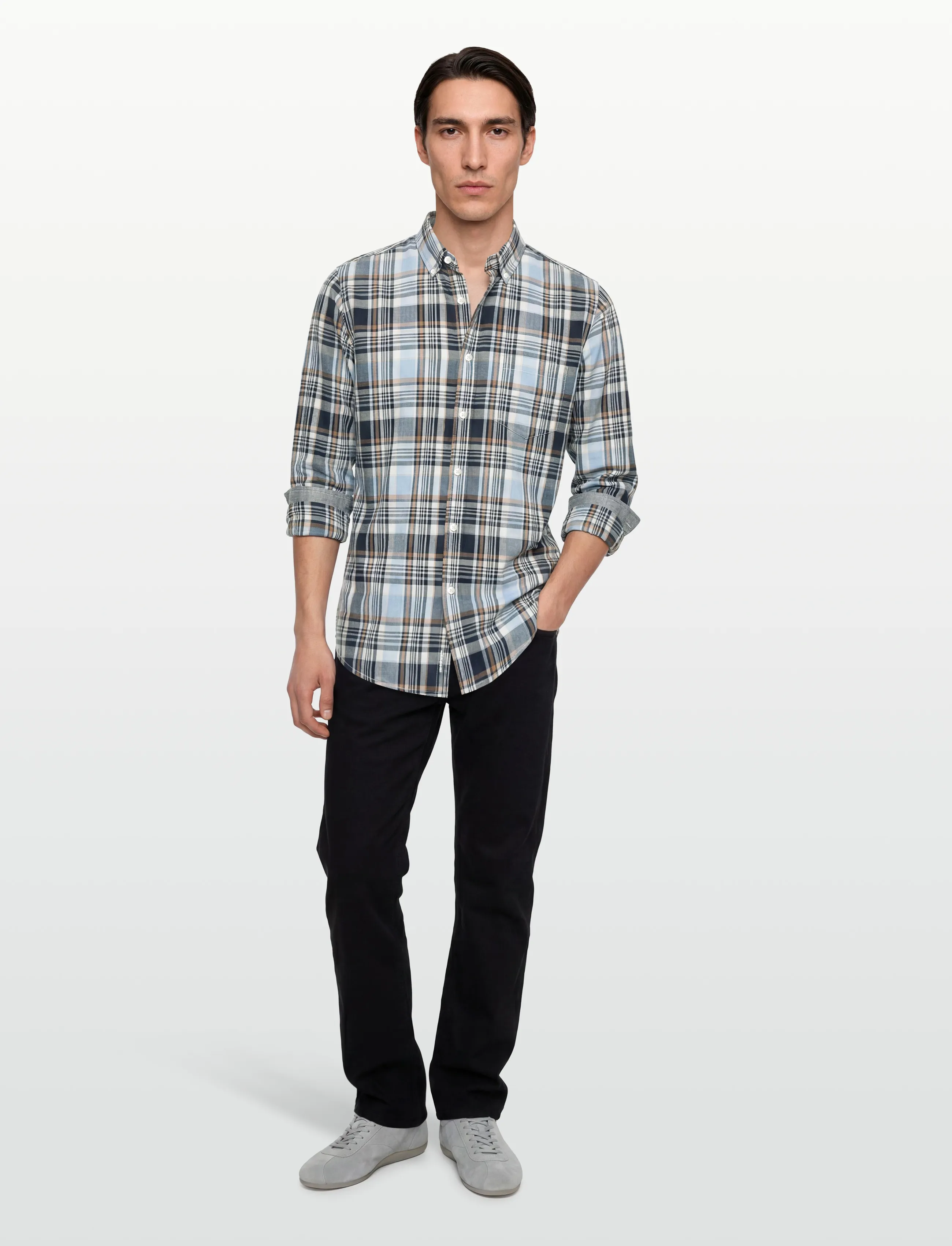 Signal - PETERSI CHECK HB - casual shirts - blue captain - 0