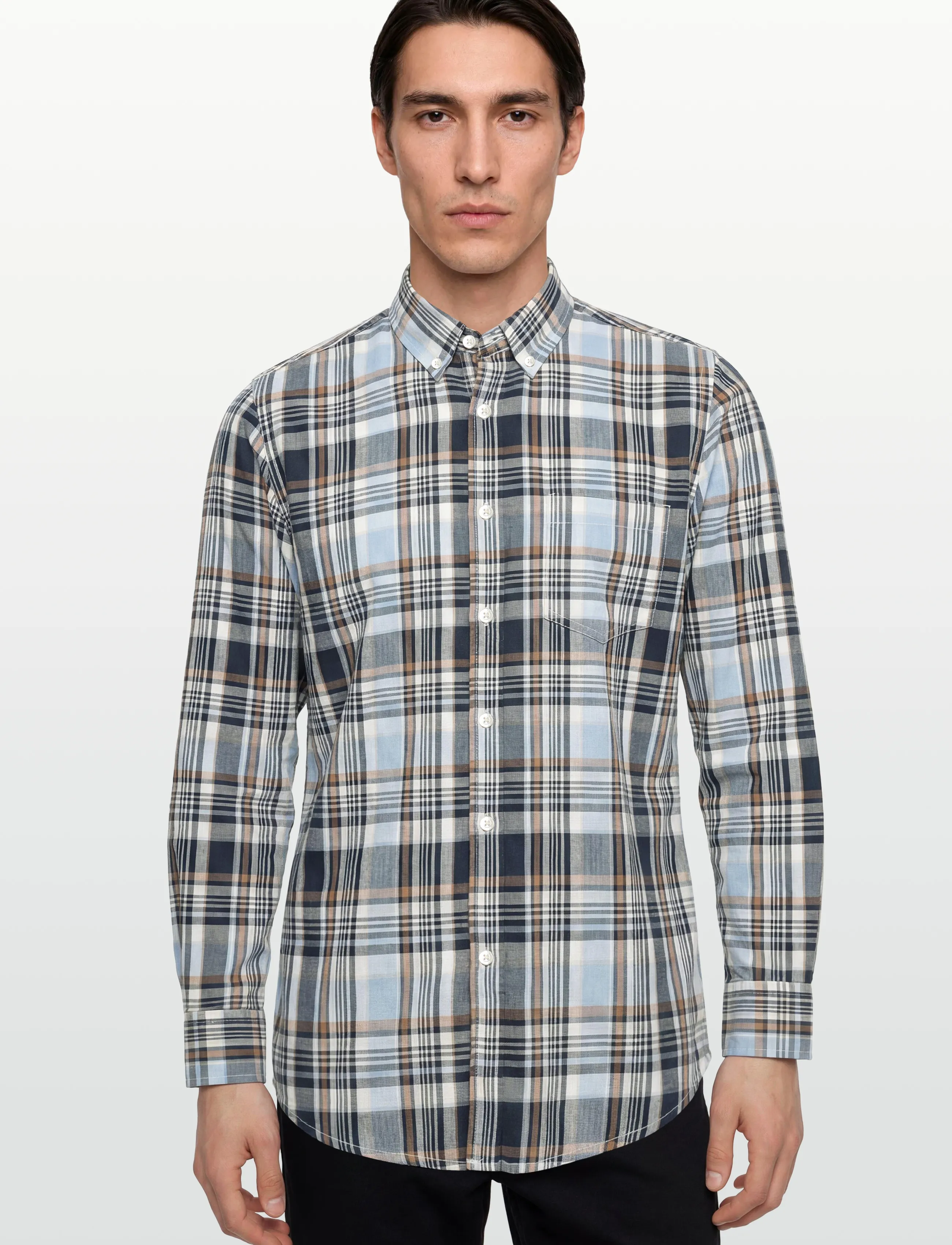 Signal - PETERSI CHECK HB - casual shirts - blue captain - 3