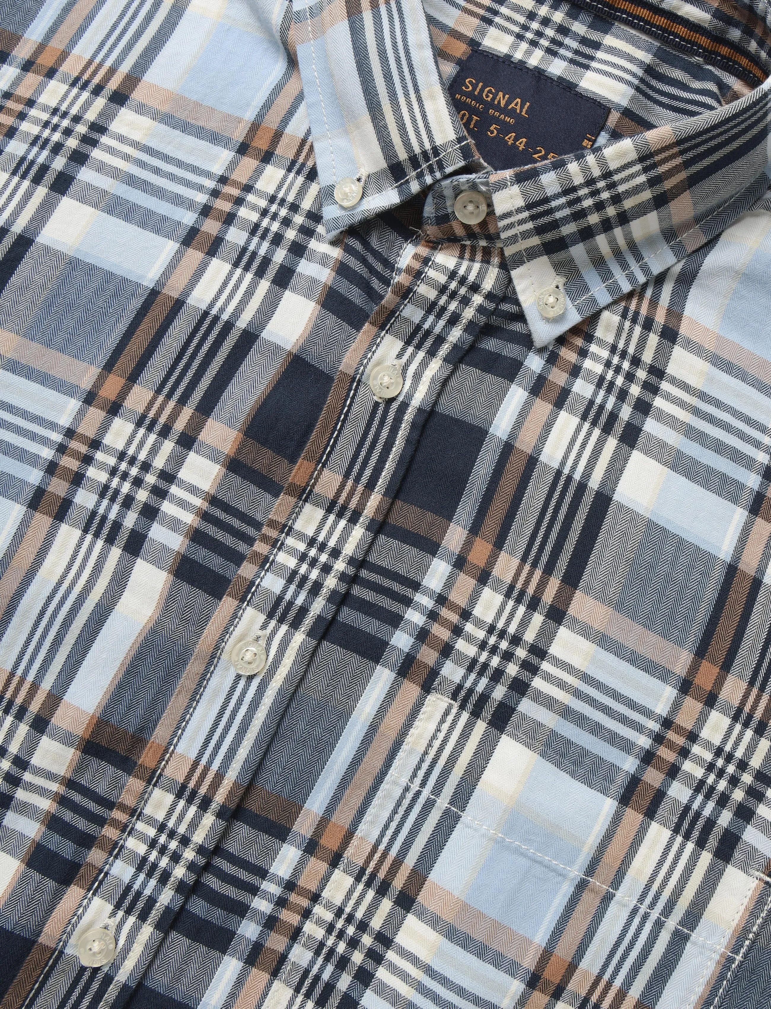 Signal - PETERSI CHECK HB - casual shirts - blue captain - 5