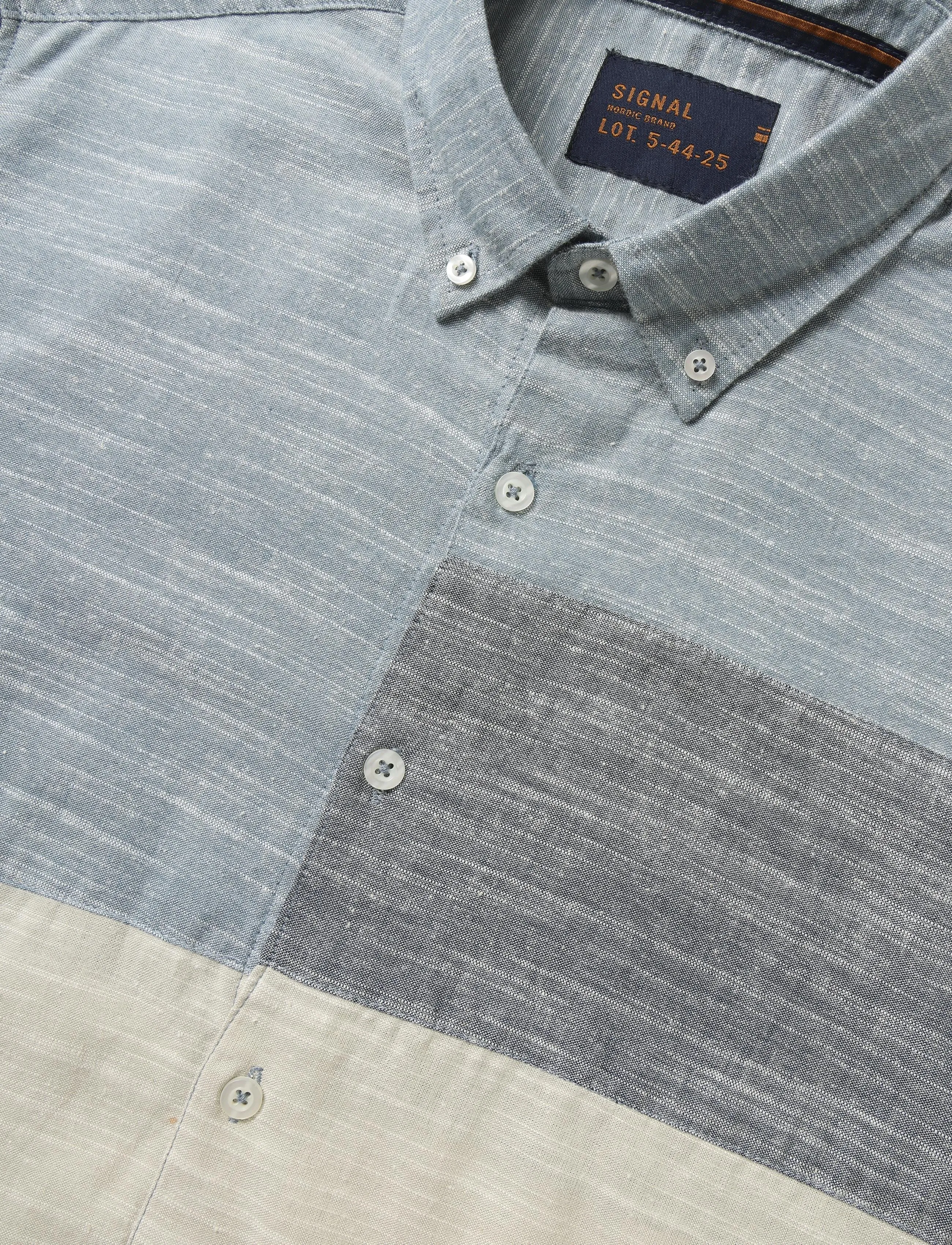 Signal - PAOLOSI COLOR BLOCK - casual skjorter - blue captain - 5