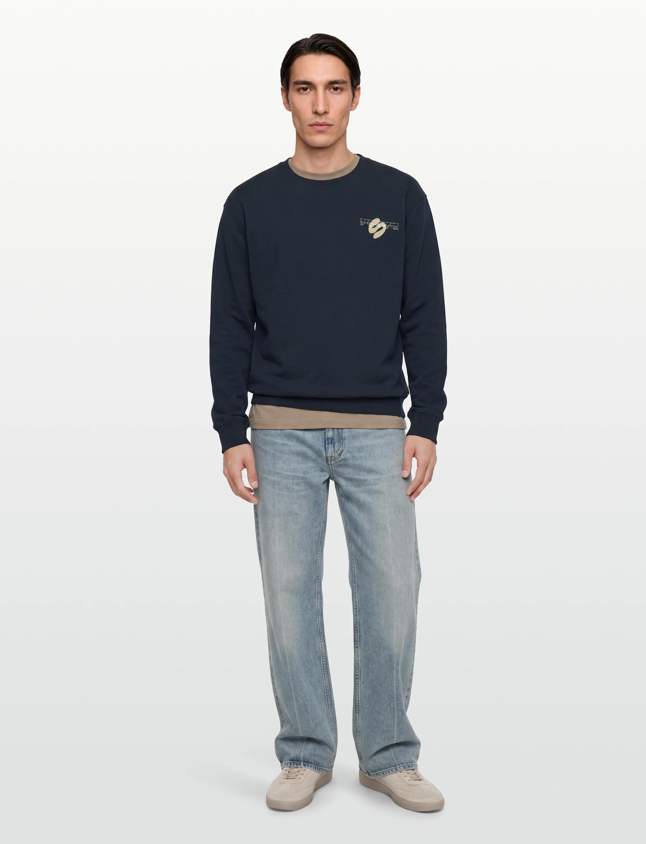 Signal - DAMIANSI PRINT CREW - sweatshirts - deep marine - 0