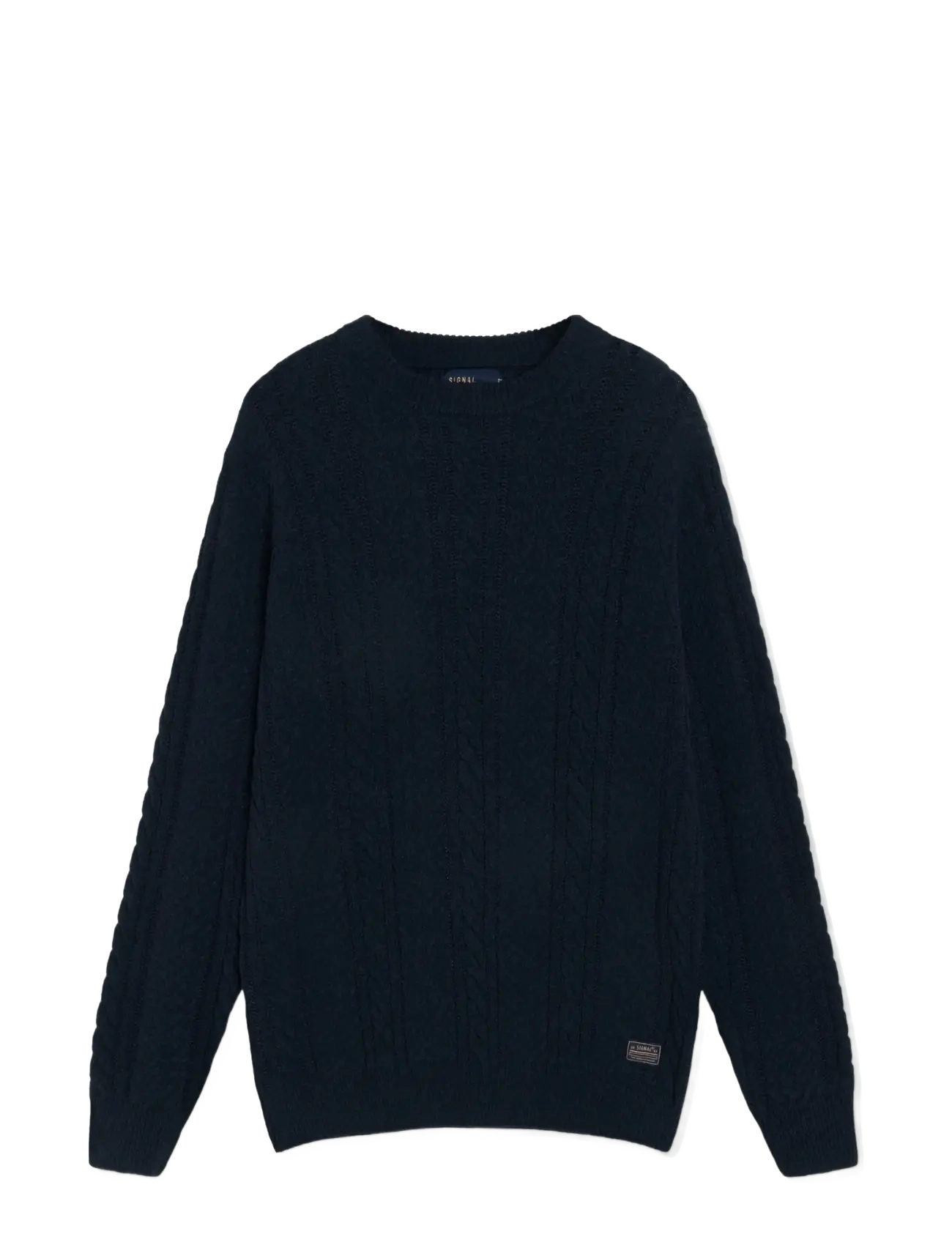 SIGNAL 12555 UnionSi Cable Knit - Ümara kaelusega - DEEP MARINE / black