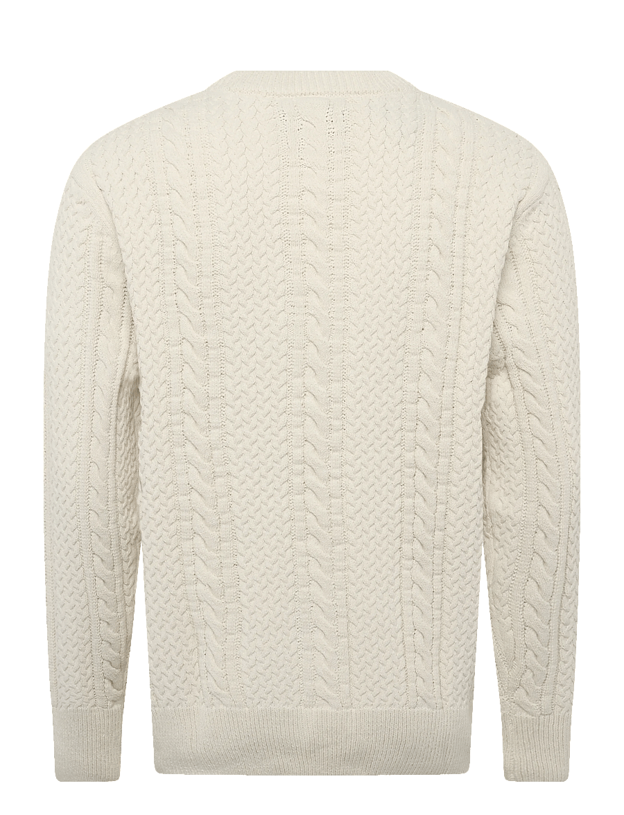 SIGNAL - 12555 UnionSi Cable Knit - rundhalsad - ivory cream - 1