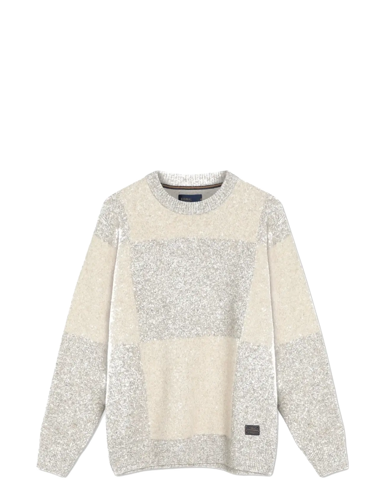 SIGNAL 12558 VilmerSi Panel Knit - Kudumid - MID GREY MELANGE / cream
