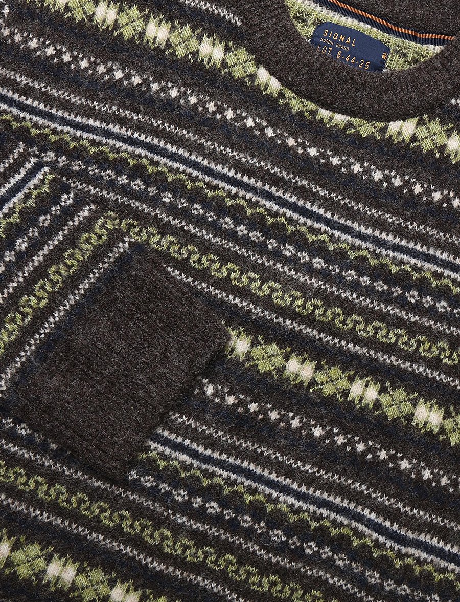 SIGNAL - 12559 VagnerSi Fair-Isle Knit - rundhals - evergreen - 2