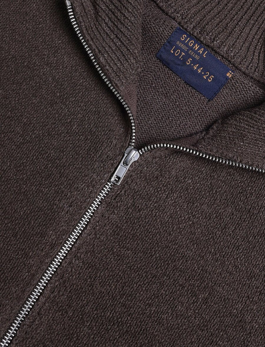 SIGNAL - 12560 UmarSi Cardigan - full zip tröjor - brown coffee - 2